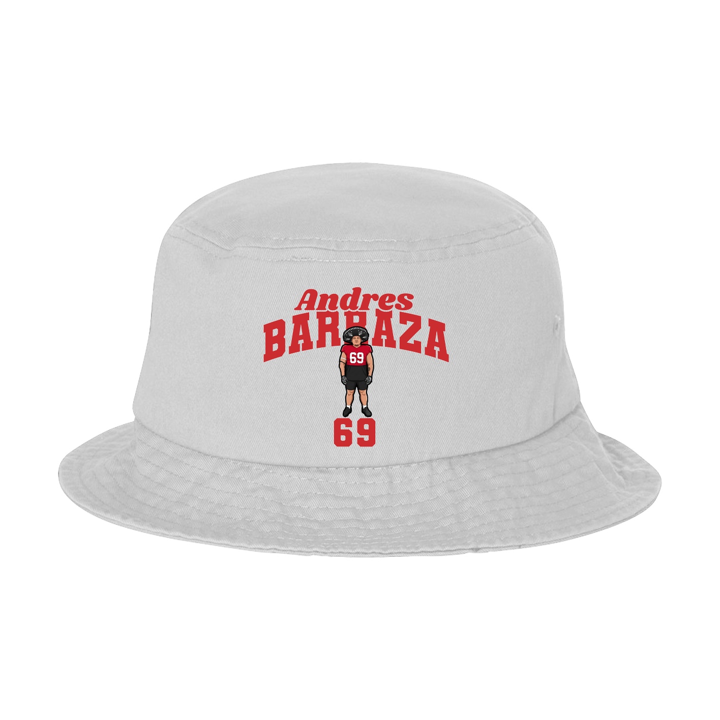 Bucket Cap — Signature Arch in White