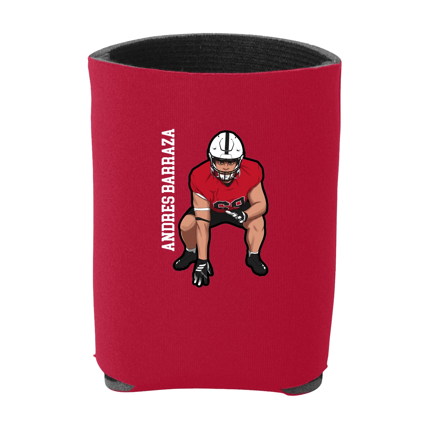 Can Holder — Name Vertical in Red