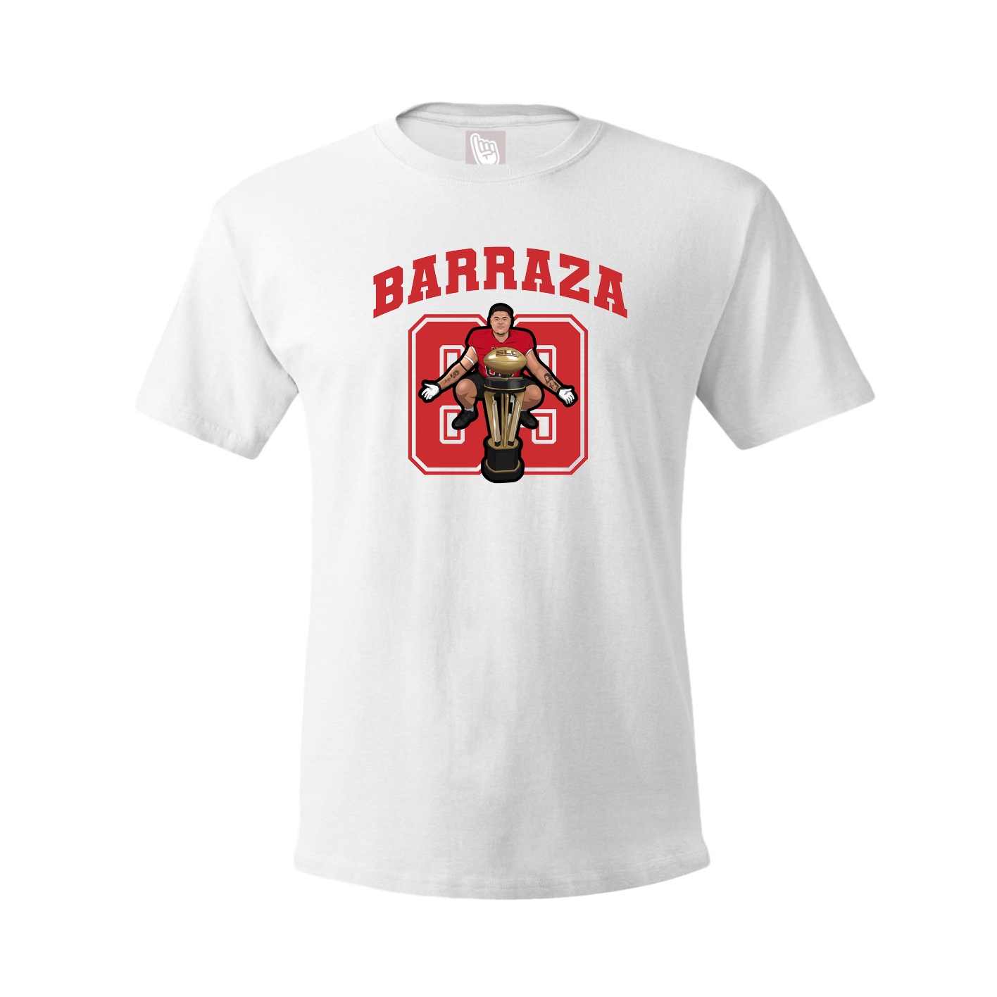 Youth Tee — Number in White