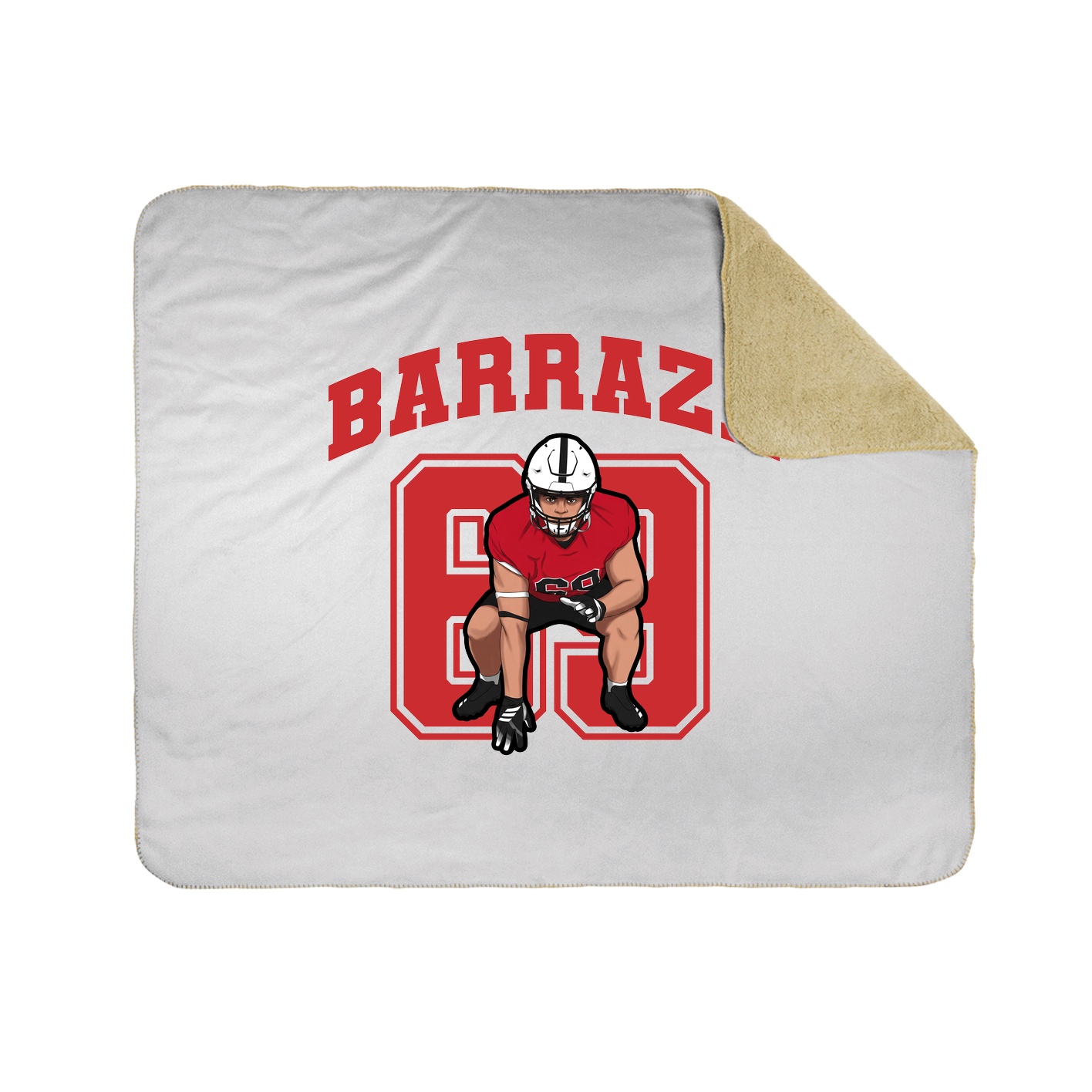 Throw Blanket — Number in White