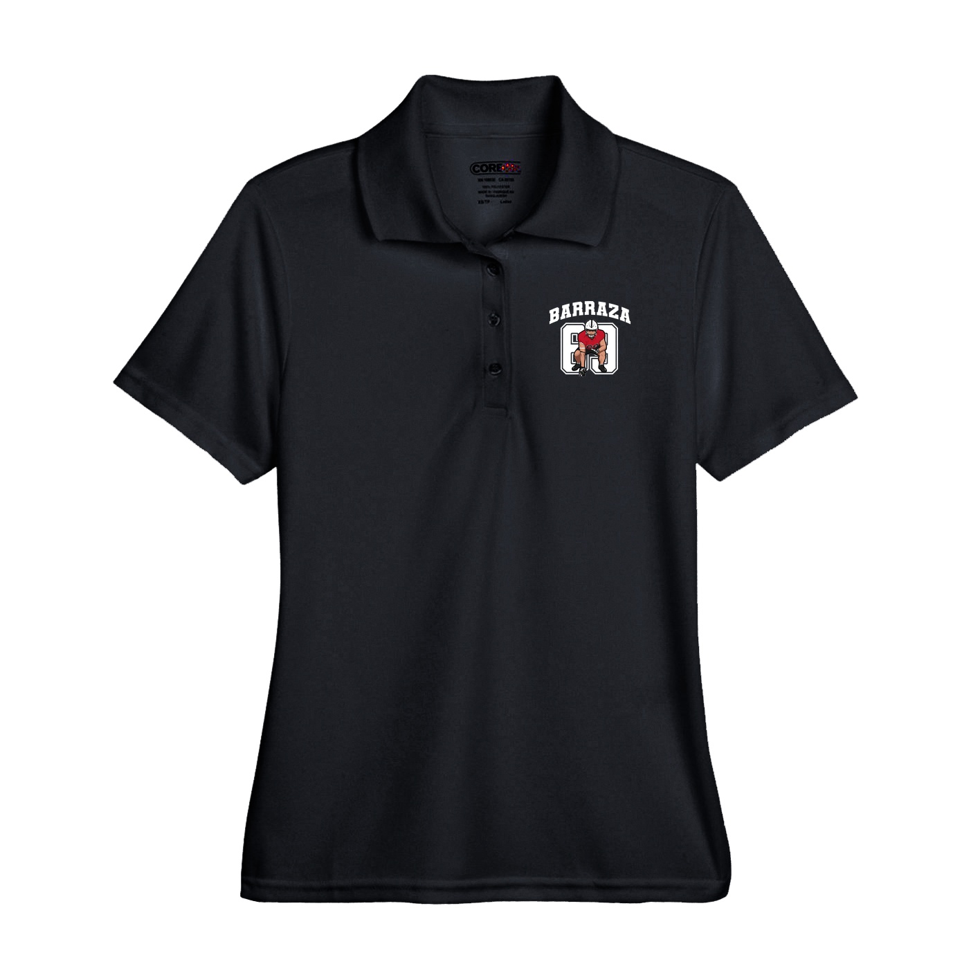 Performance Polo — Number in Black