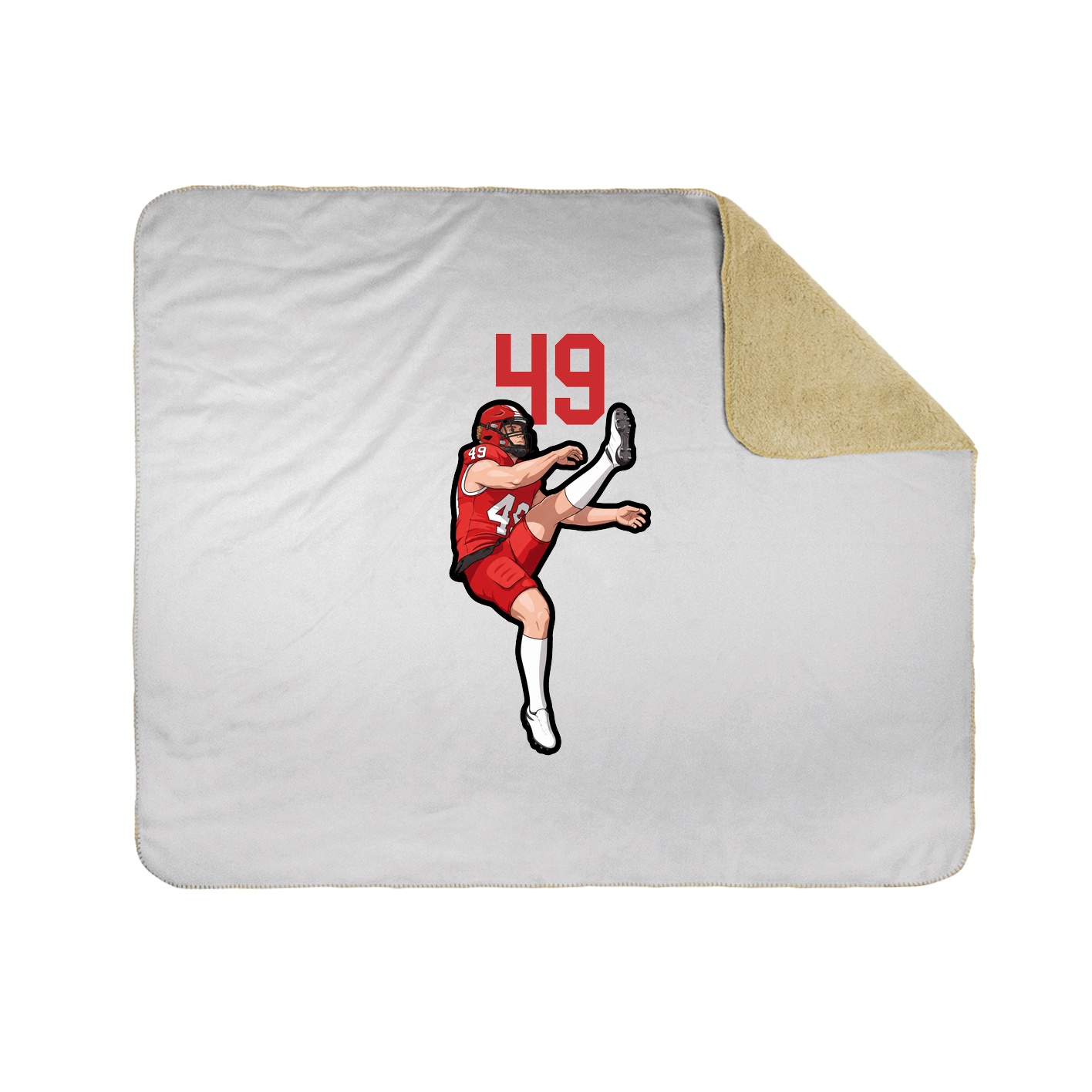 Throw Blanket — Number Top in White