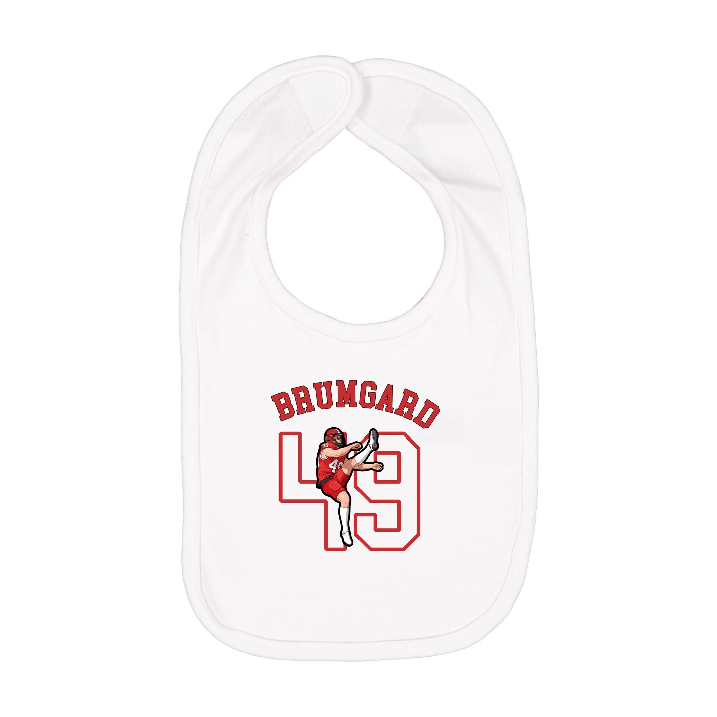 Infant Bib — Shirsey Arch in White