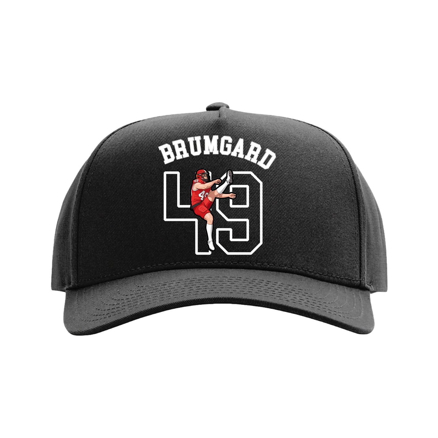 Full Fabric Five-Panel Champ Cap — Shirsey Arch in Black
