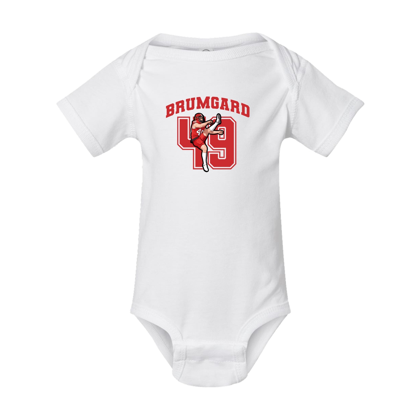 Baby Onesie — Number in White