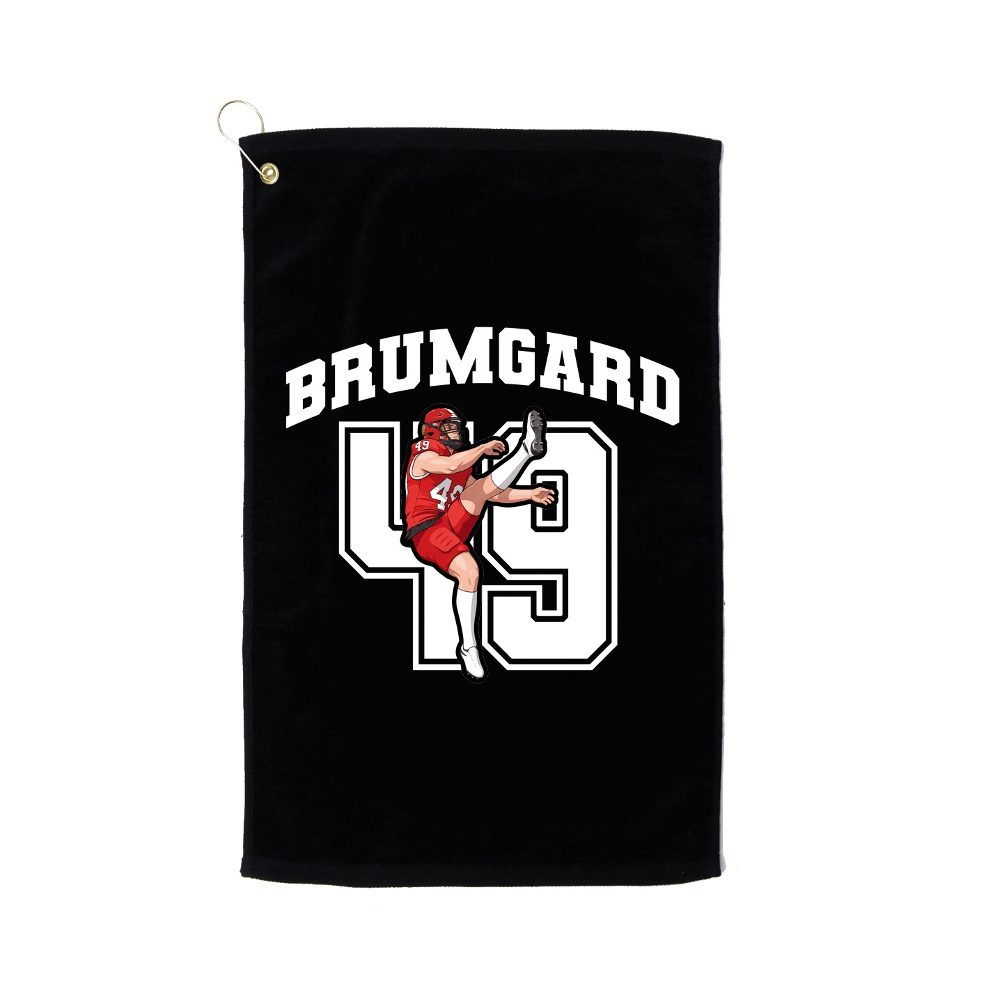 Golf Towel — Number in Black