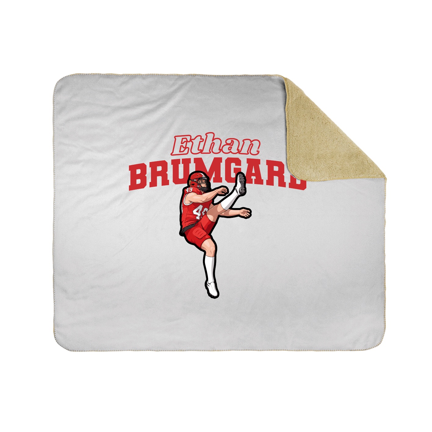 Throw Blanket — Name Arch in White