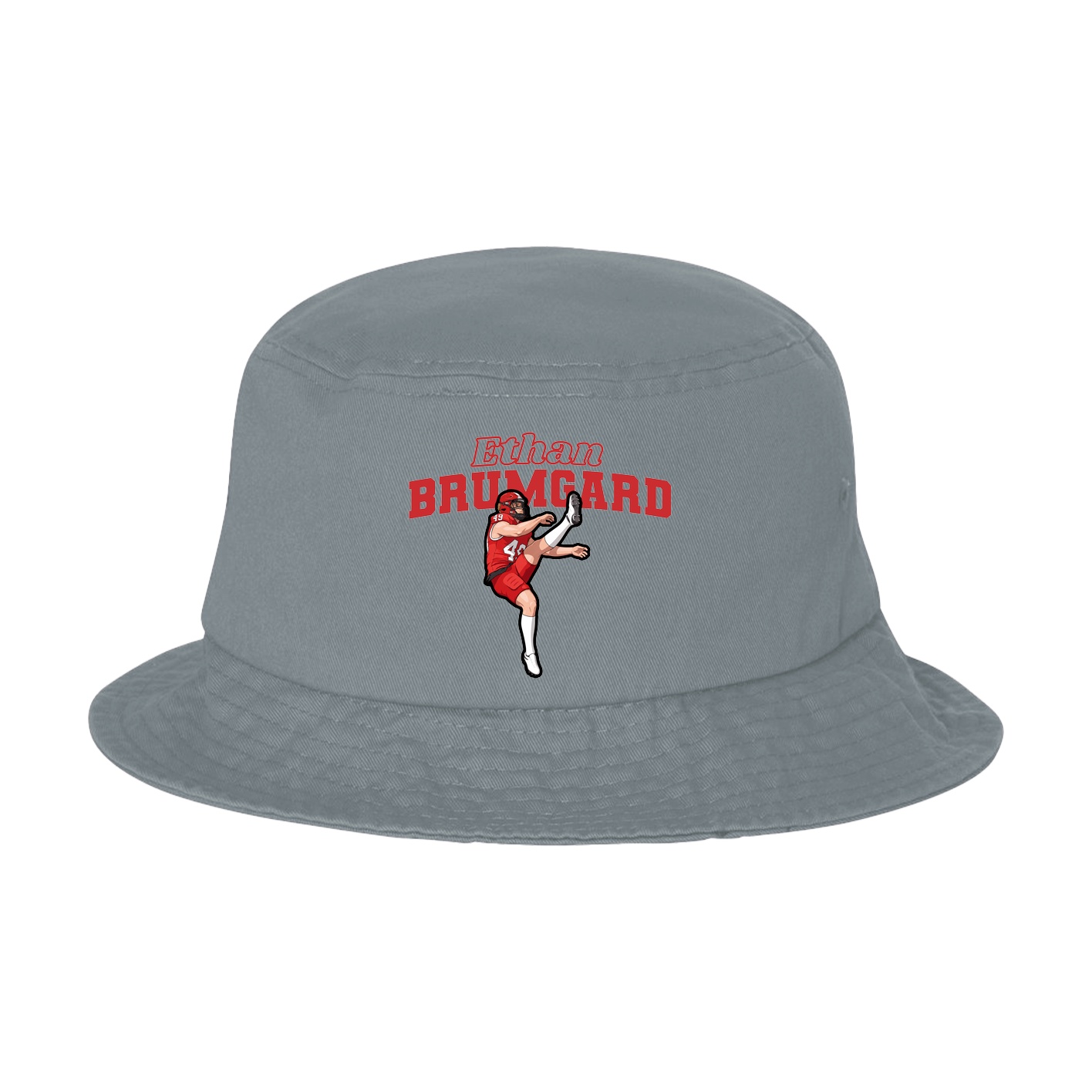 Bucket Cap — Name Arch in Grey