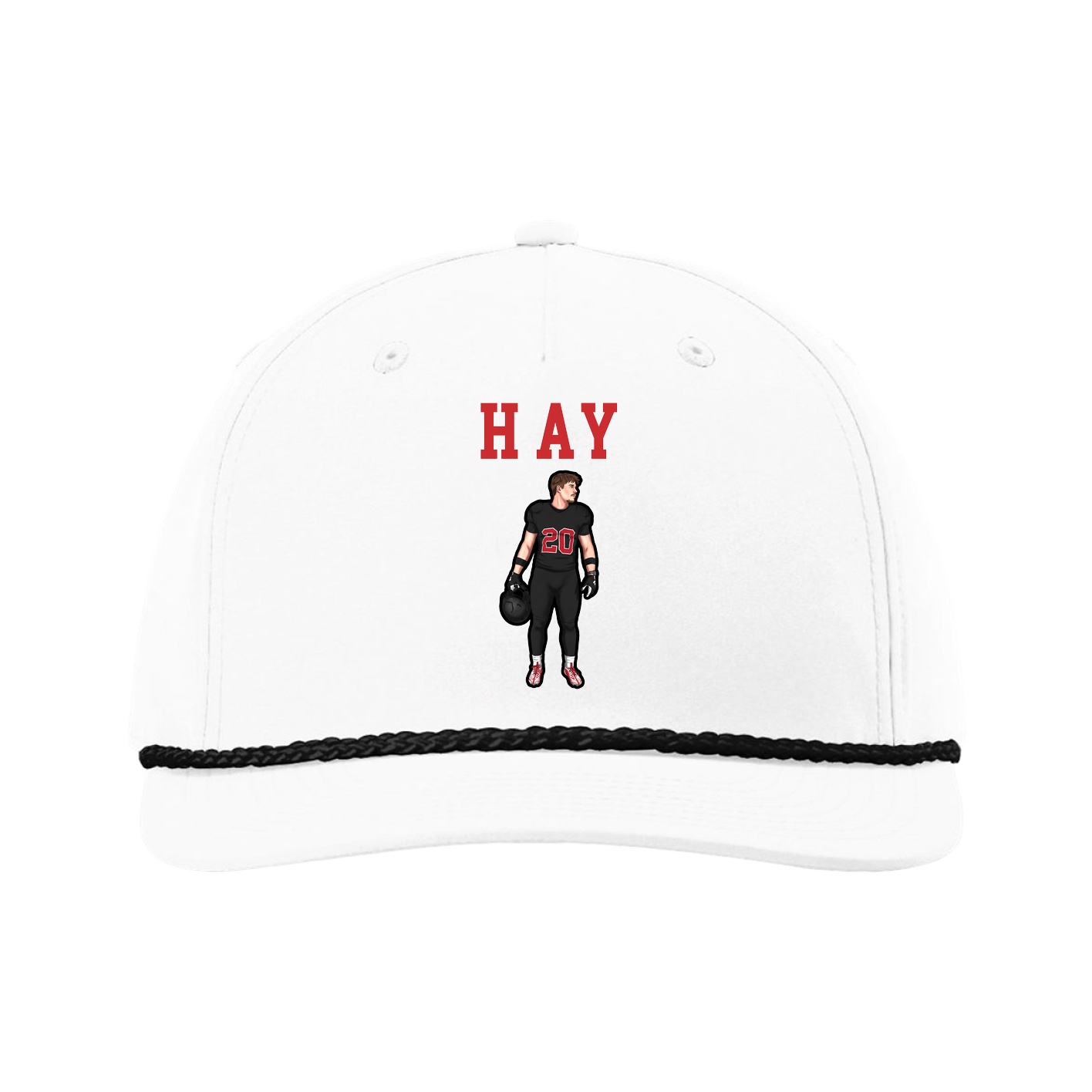 Five-Panel Classic Rope Cap — Shirsey in White