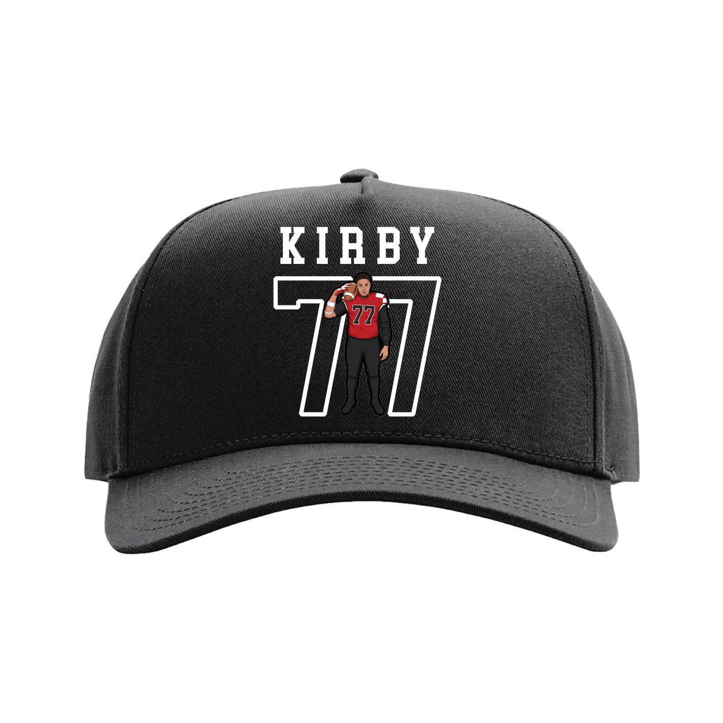 Full Fabric Five-Panel Champ Cap — Shirsey in Black