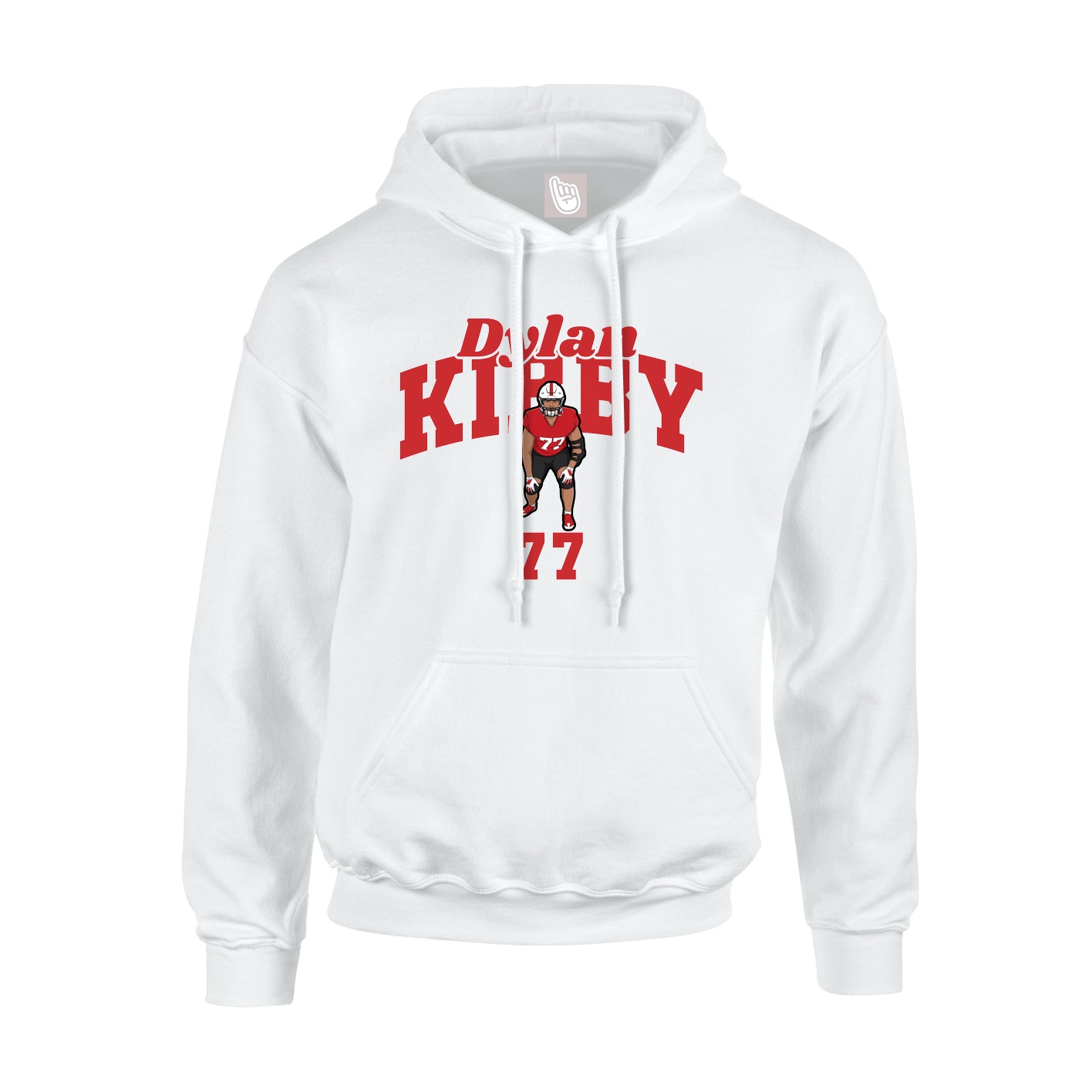 Youth Hoodie — Signature Arch in White