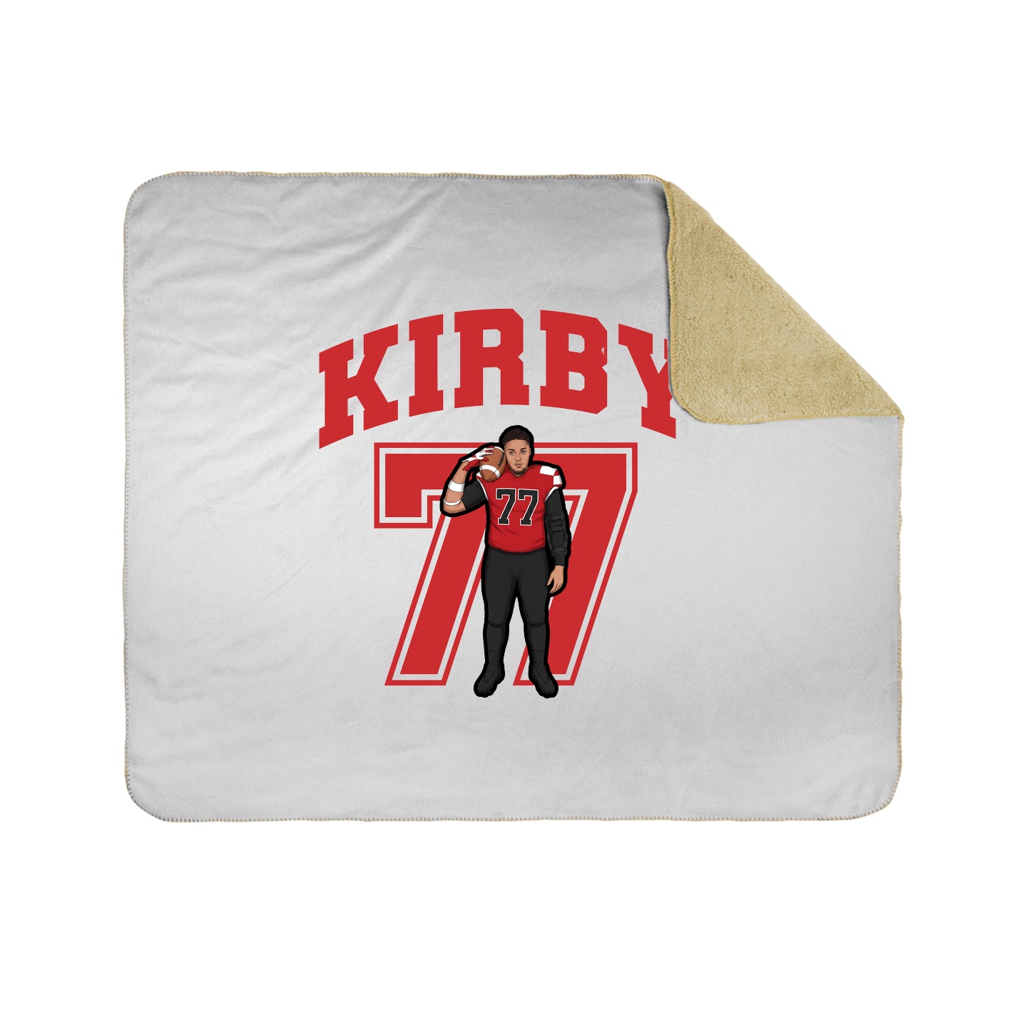 Throw Blanket — Number in White