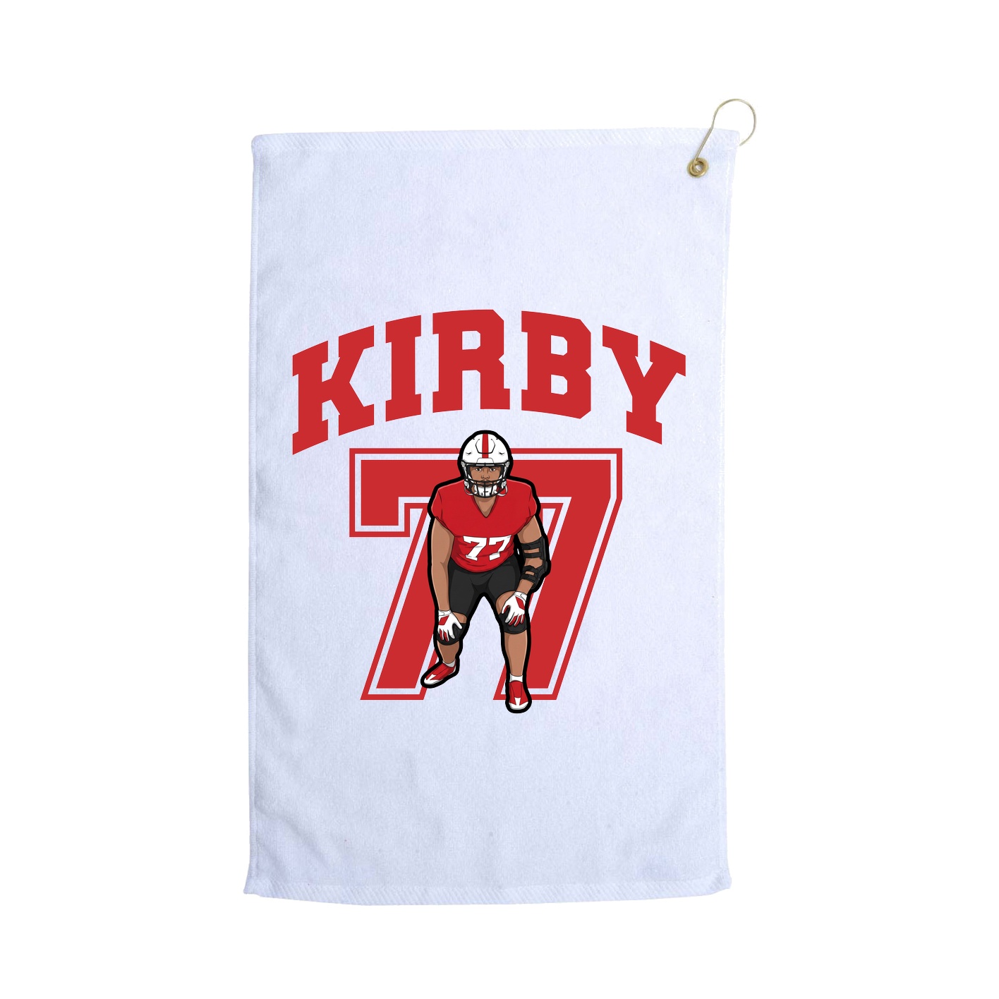Golf Towel — Number in White