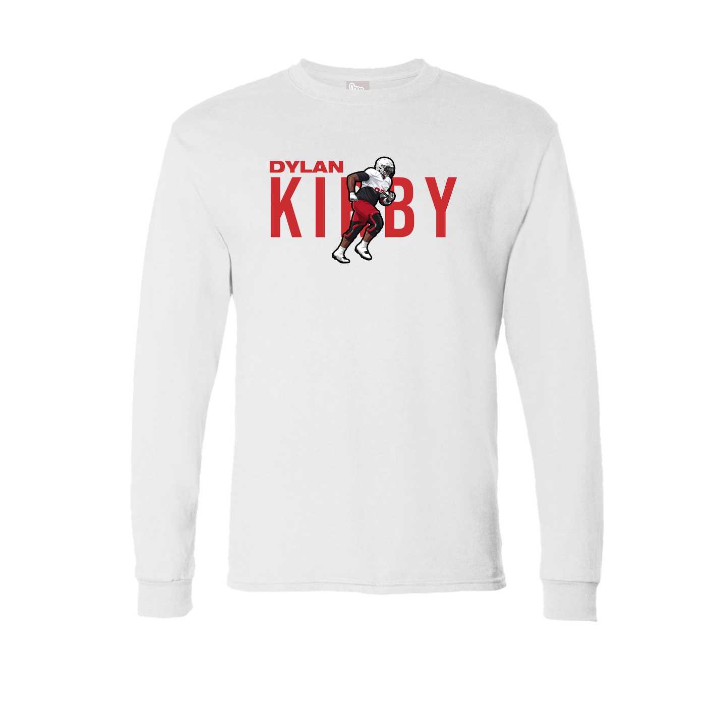 Long Sleeve Tee — Player Name in White