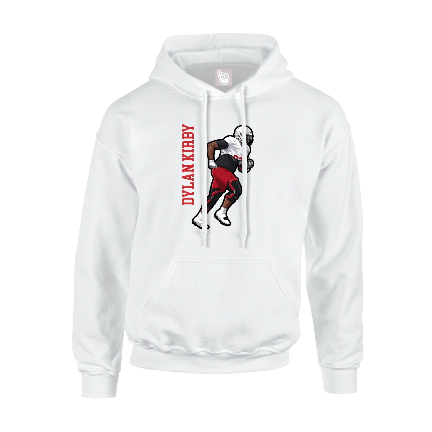 Hoodie — Name Vertical in White