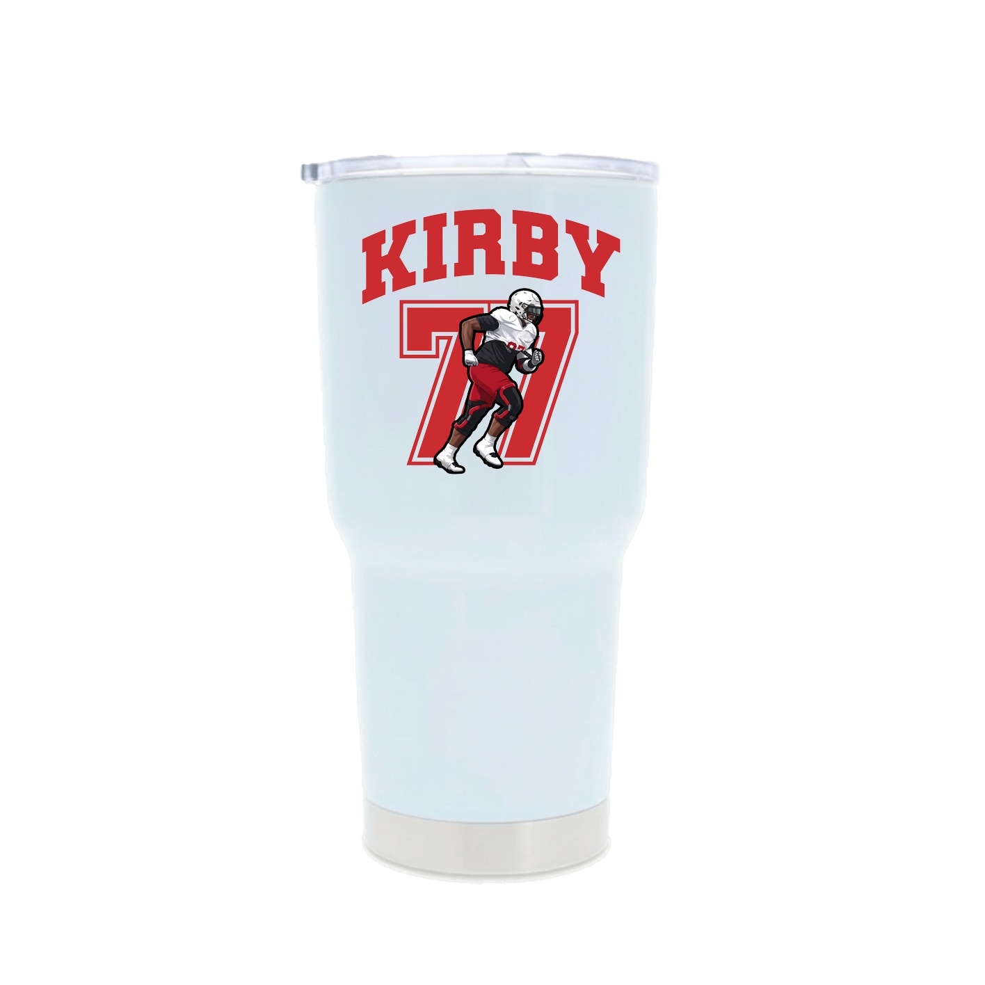 30oz Stainless Steel Tumbler — Number in White