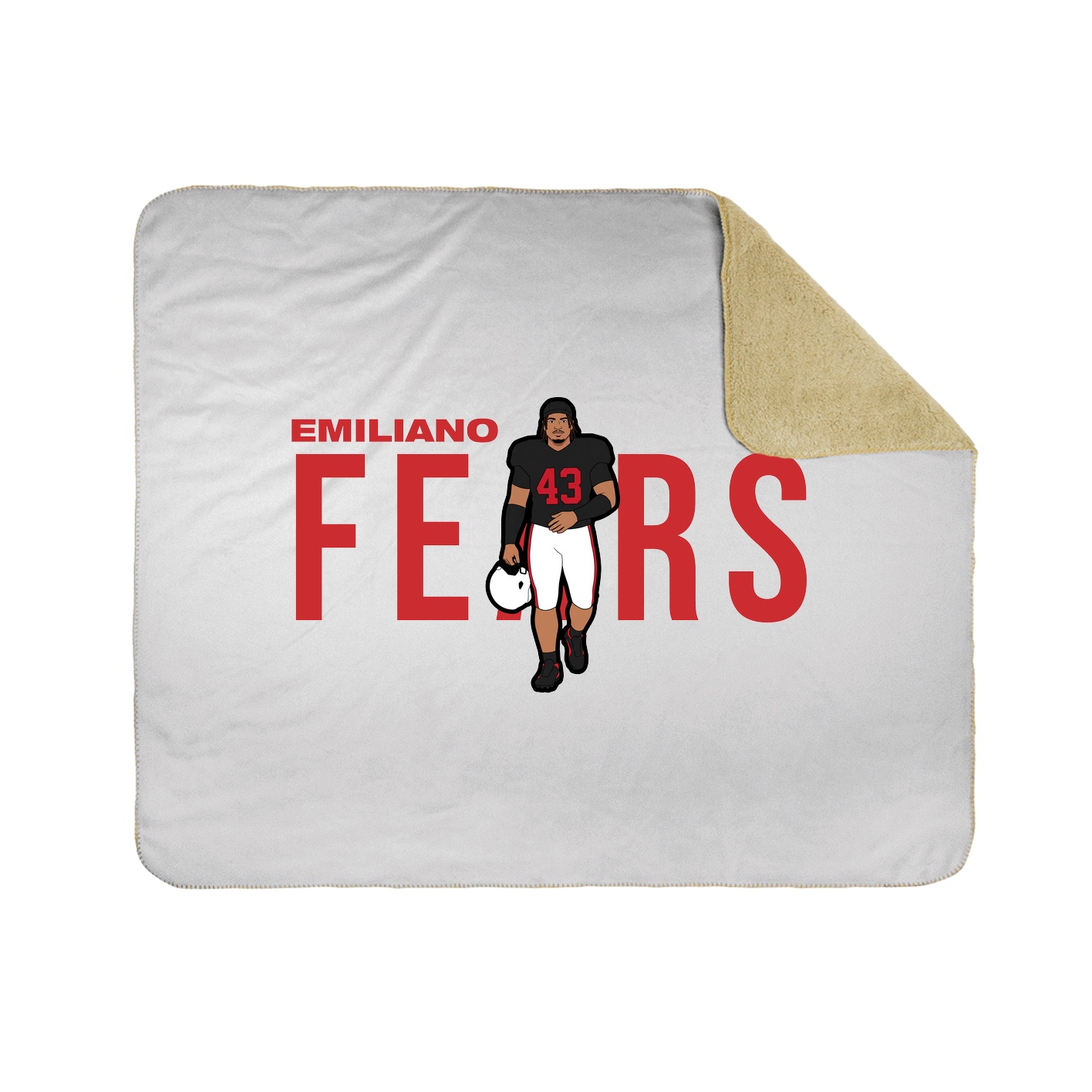 Throw Blanket — Player Name in White