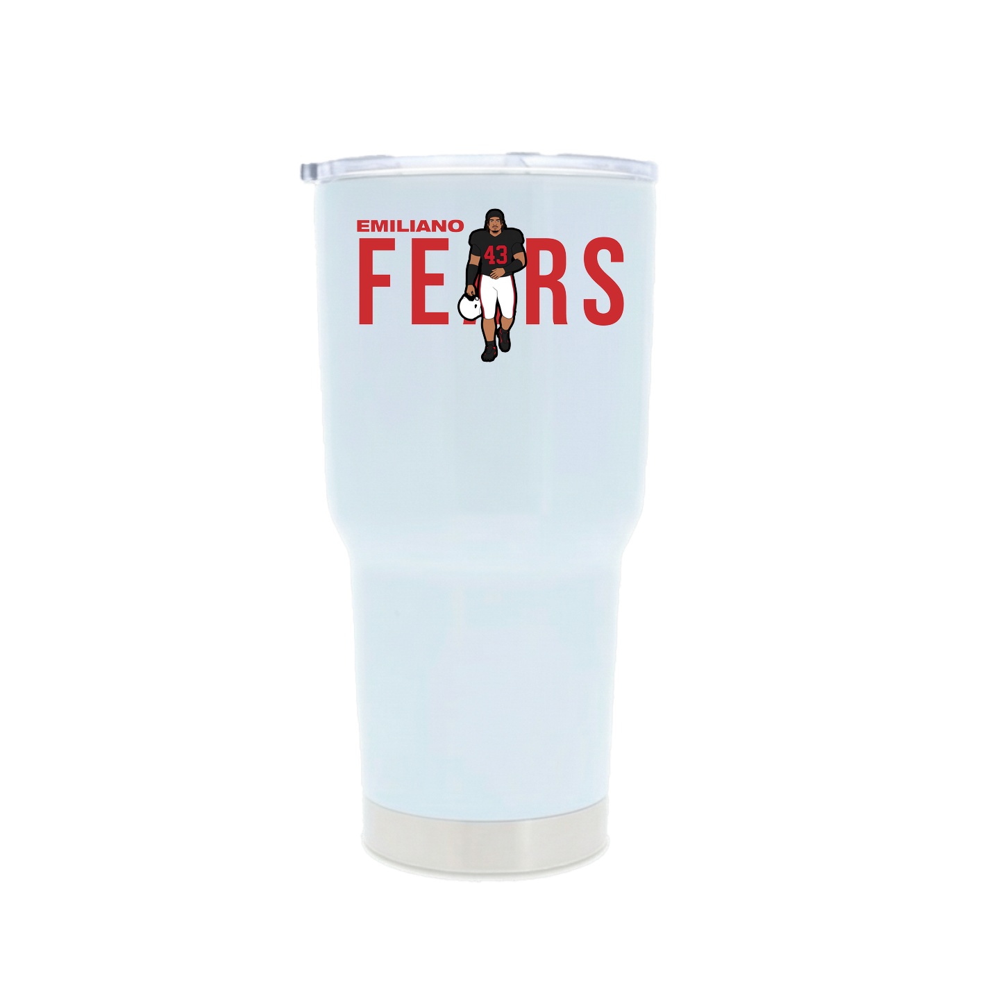 30oz Stainless Steel Tumbler — Player Name in White