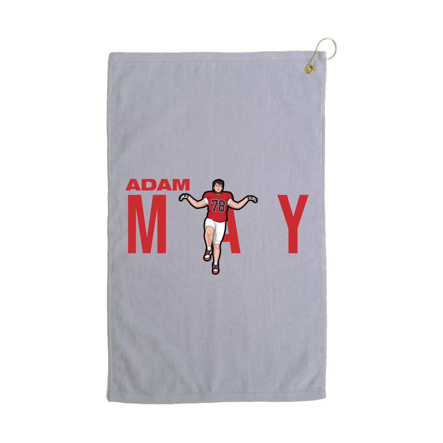 Golf Towel — Player Name in Grey