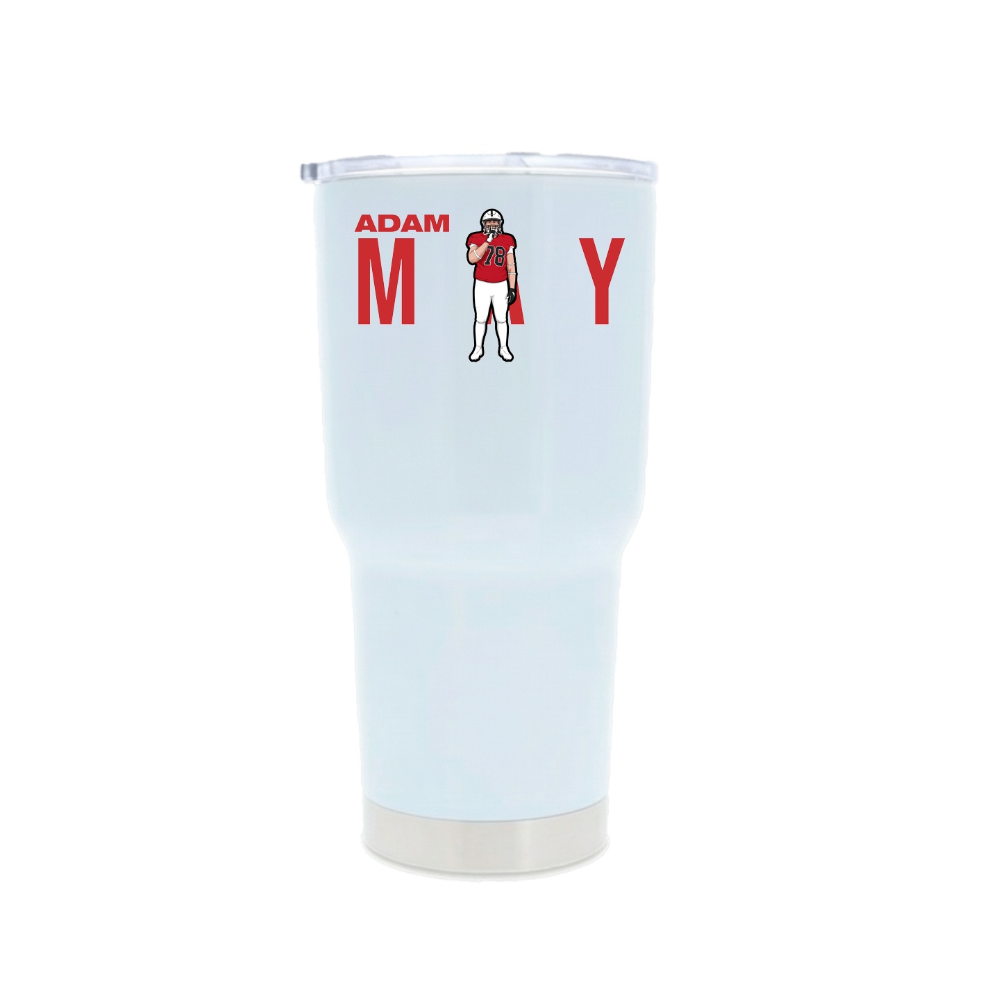 30oz Stainless Steel Tumbler — Player Name in White