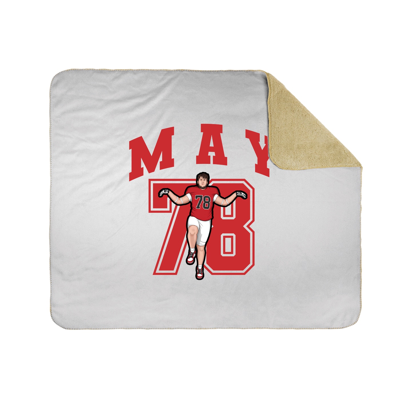 Throw Blanket — Number in White