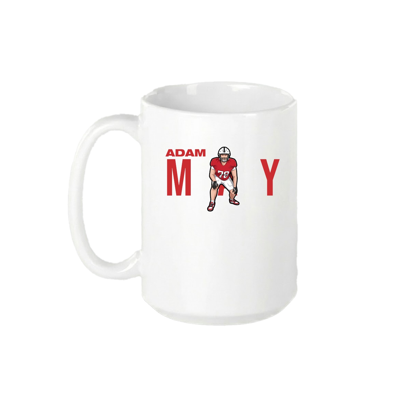 15oz Coffee Mug — Player Name in White