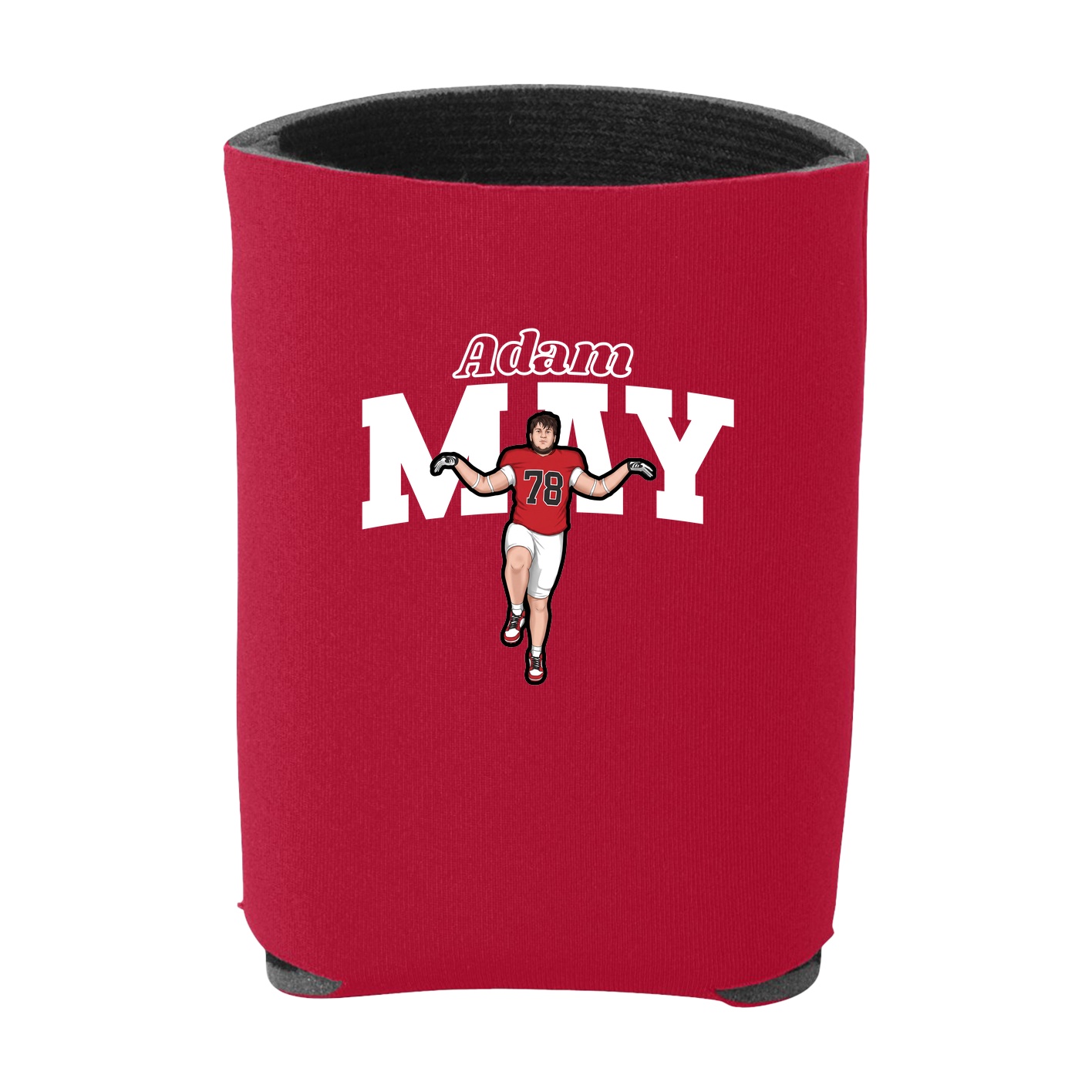 Can Holder — Name Arch in Red
