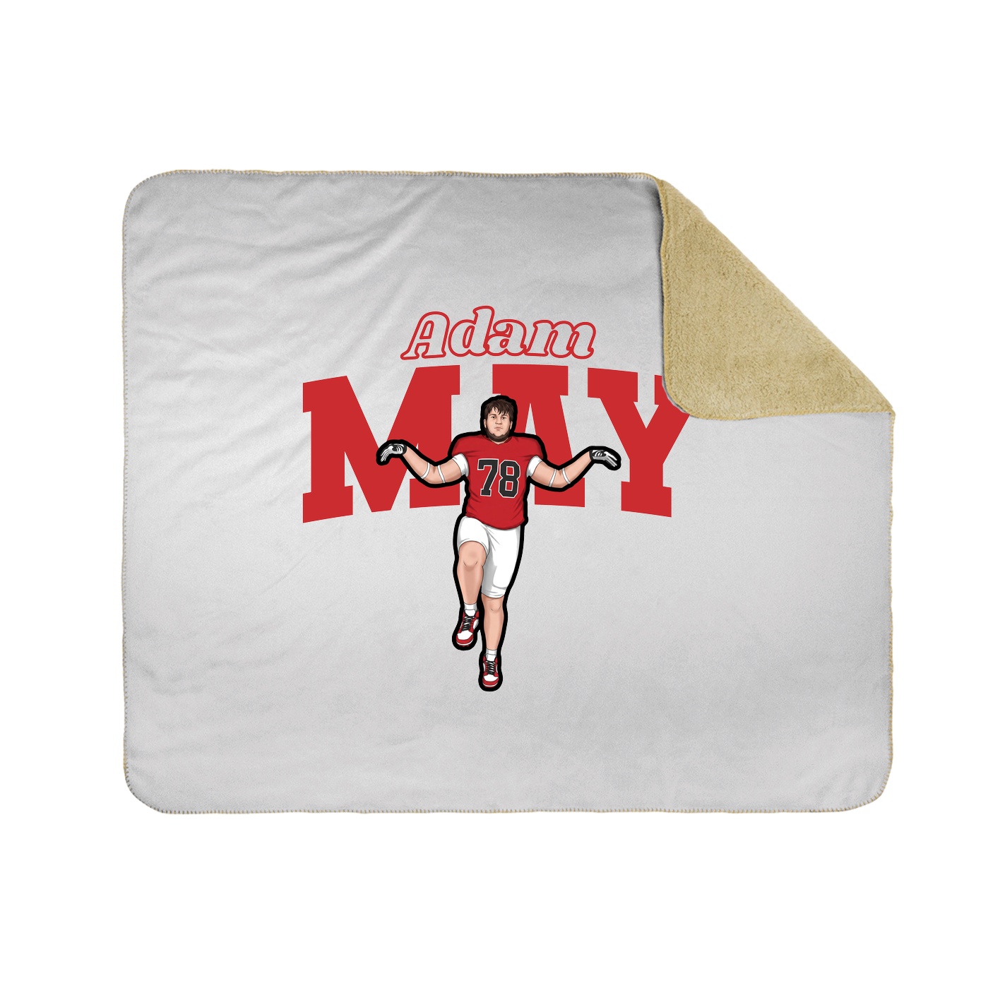 Throw Blanket — Name Arch in White