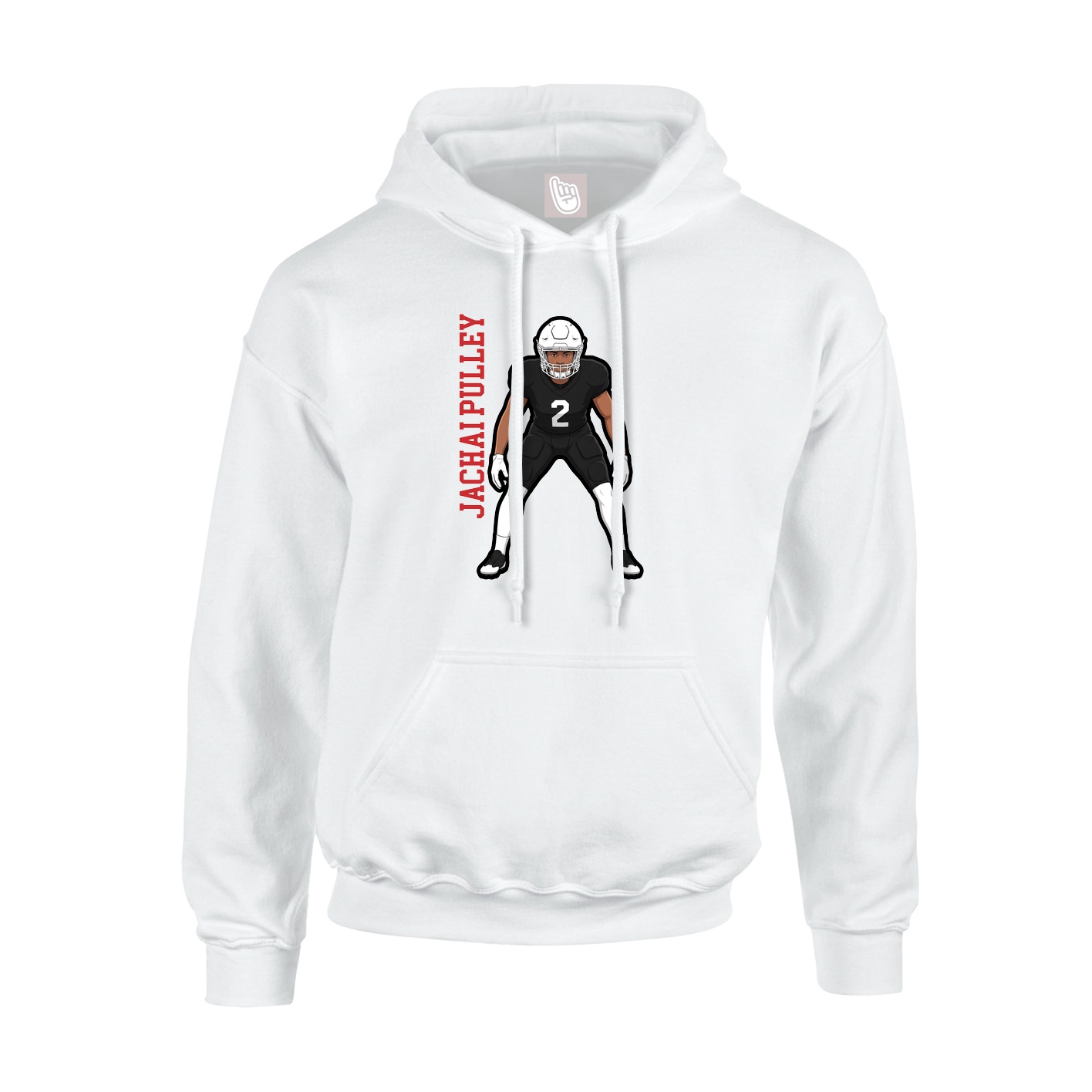 Hoodie — Name Vertical in White