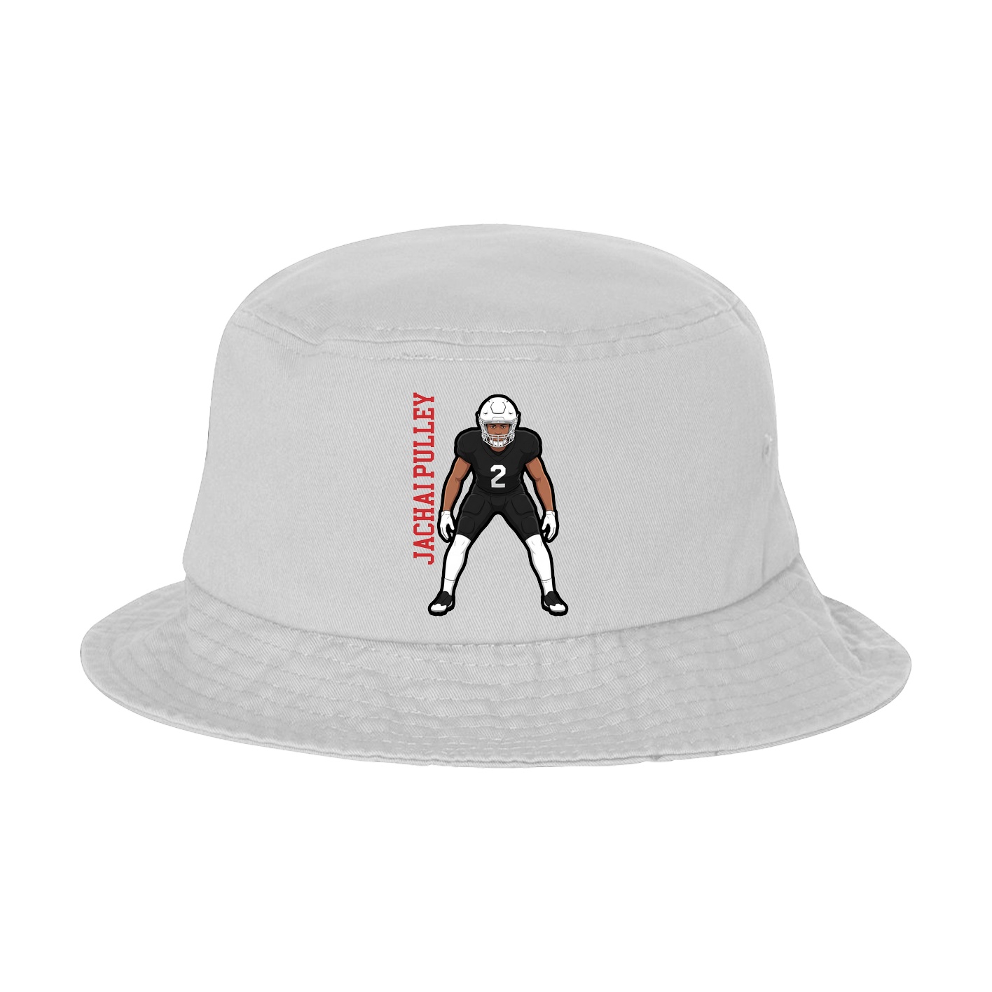 Bucket Cap — Name Vertical in White