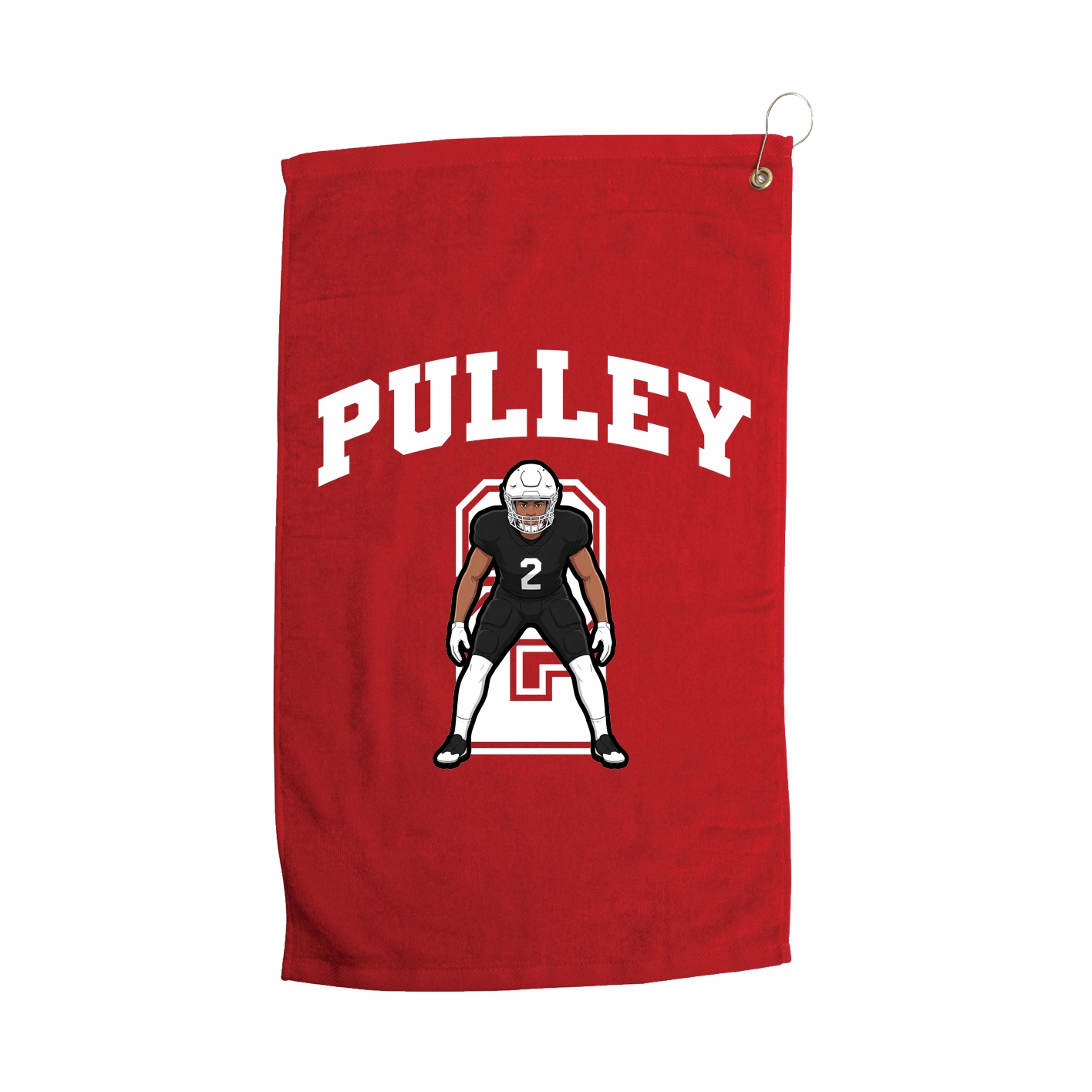 Golf Towel — Number in Red