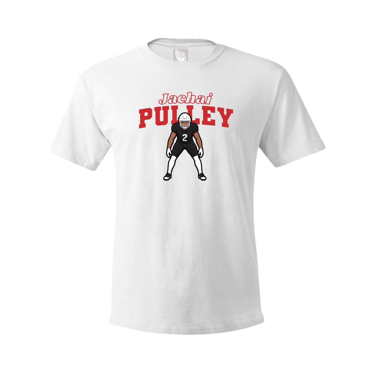 Youth Tee — Name Arch in White