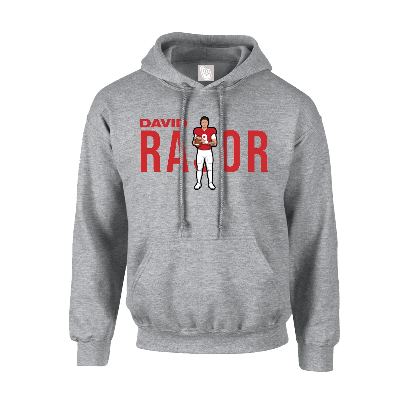 Youth Hoodie — Player Name in Grey