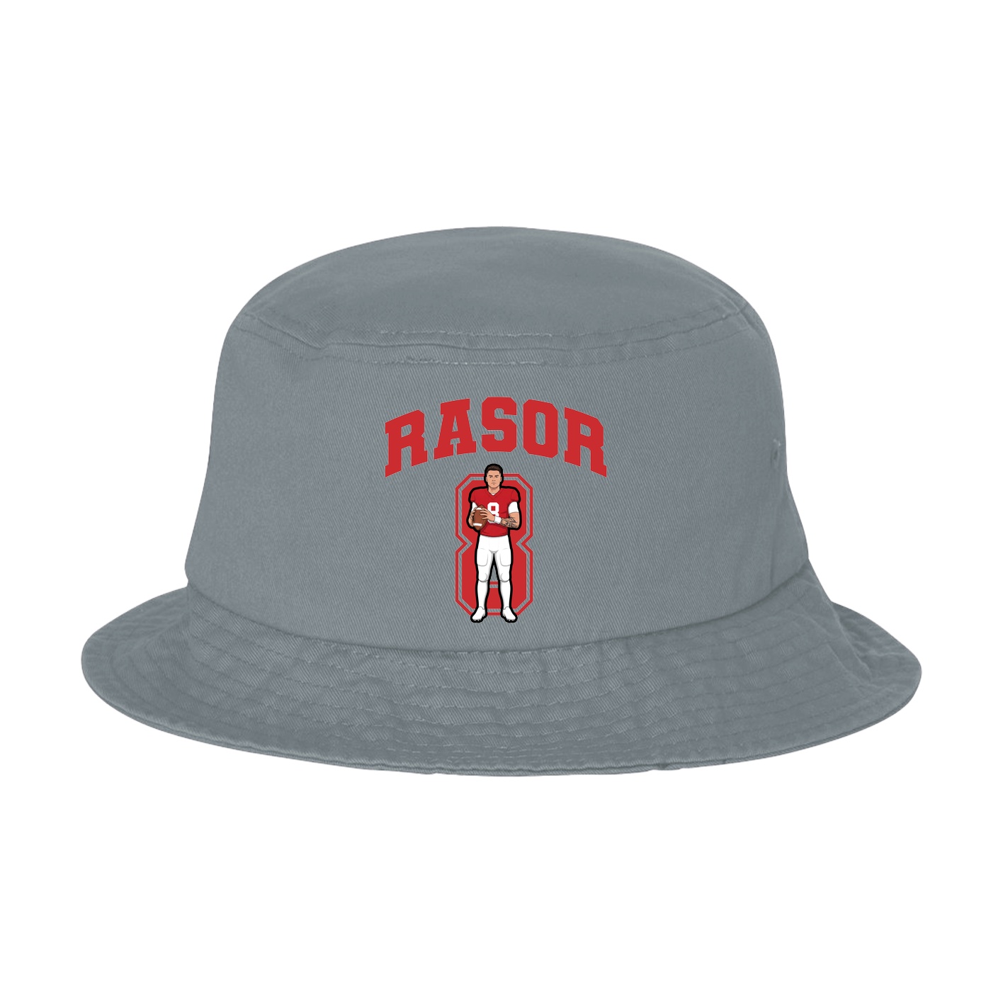Bucket Cap — Number in Grey