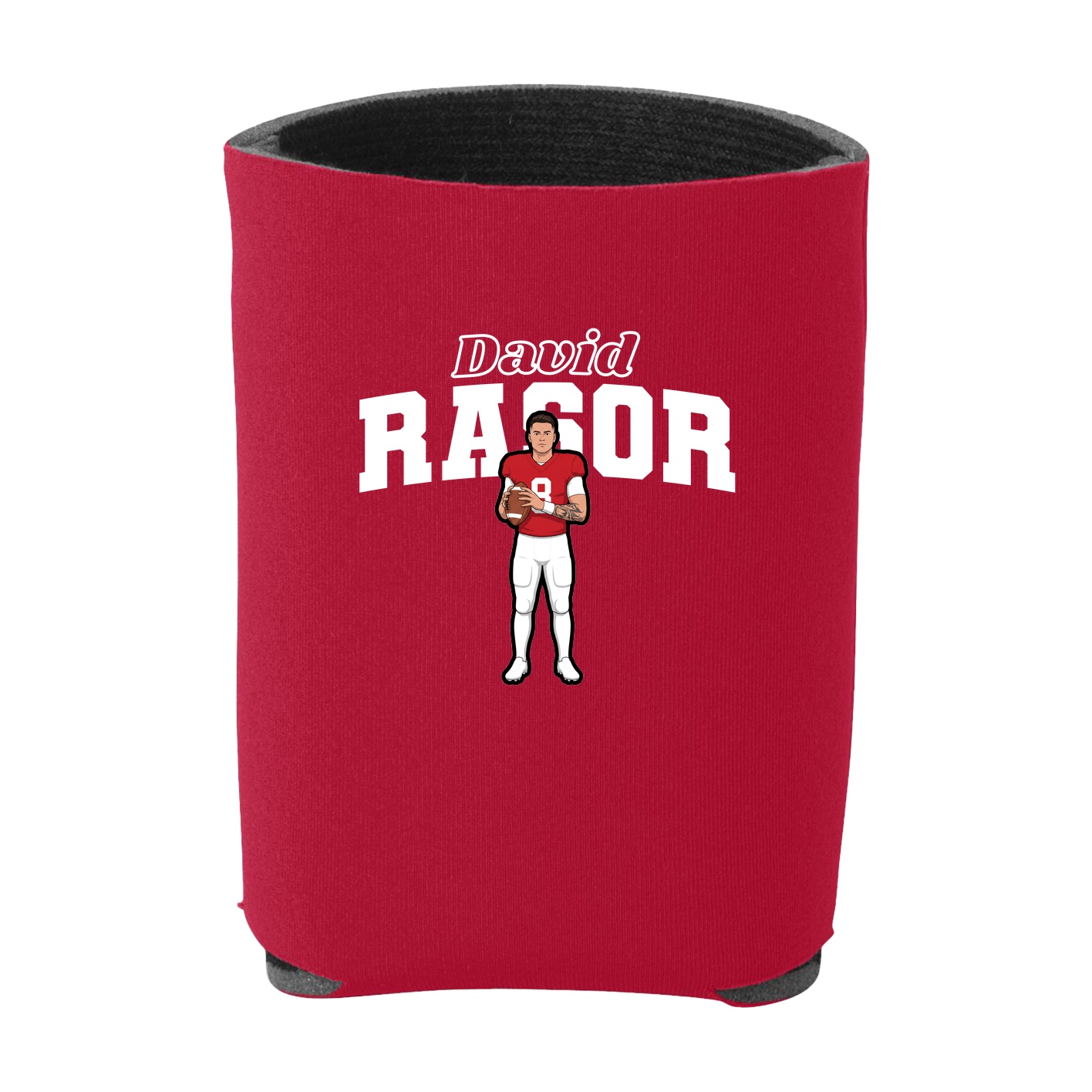 Can Holder — Name Arch in Red