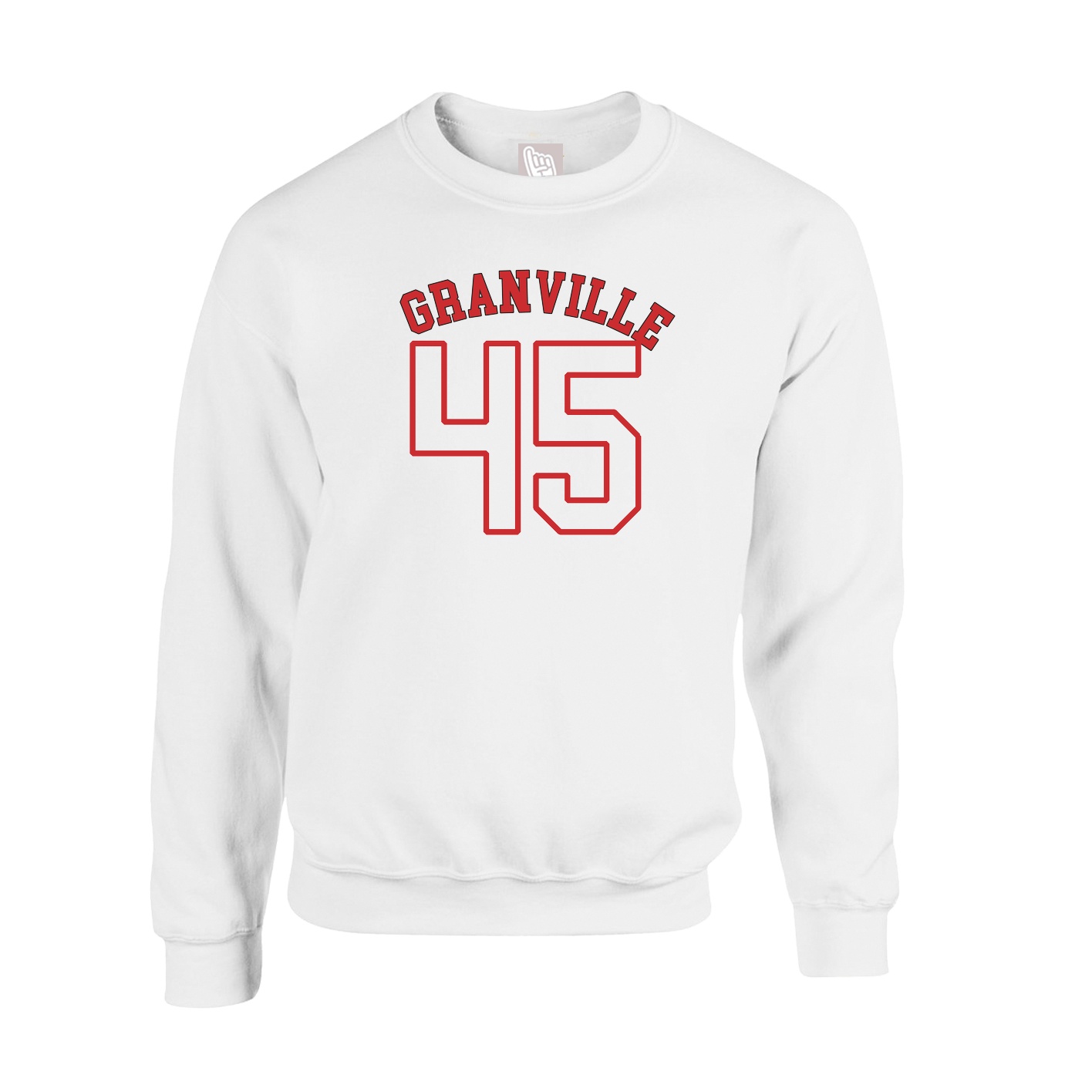Fleece Crew — Shirsey Arch in White
