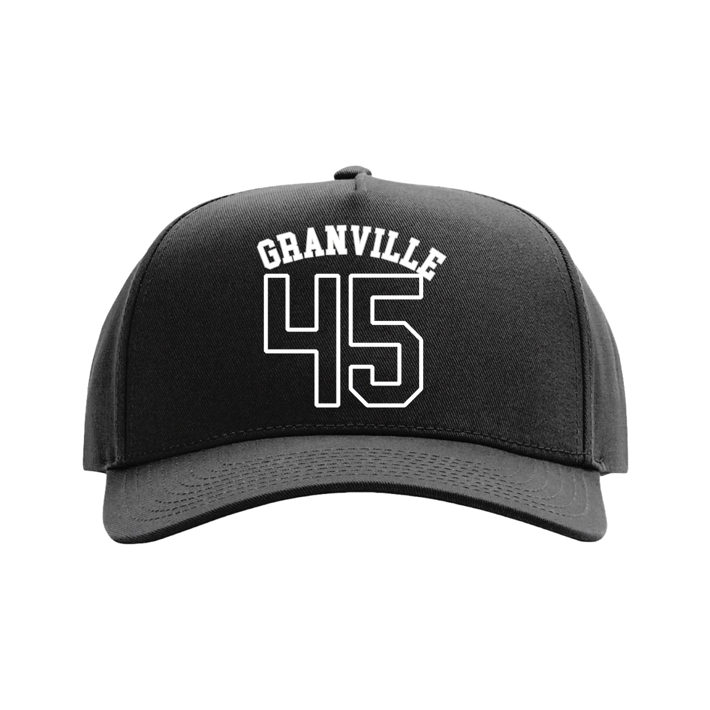 Full Fabric Five-Panel Champ Cap — Shirsey Arch in Black