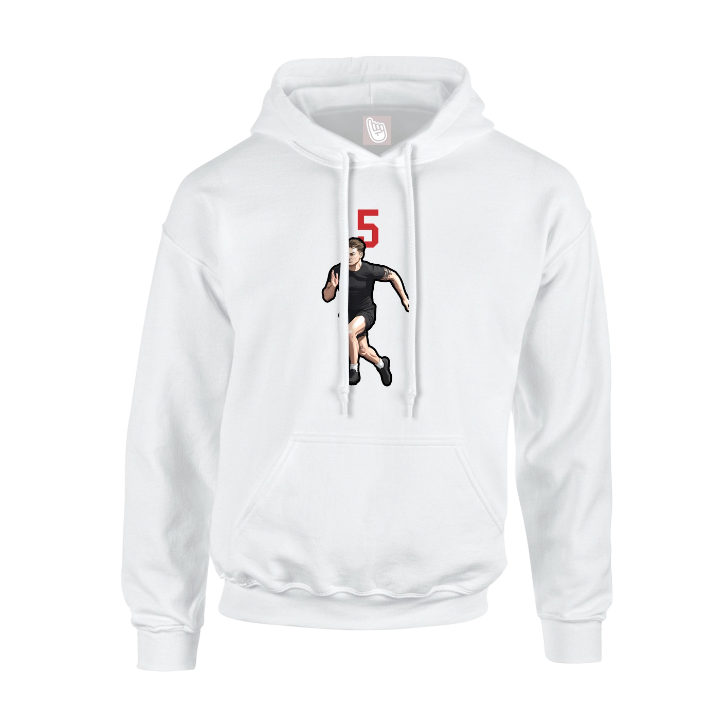 Hoodie — Number Top in White
