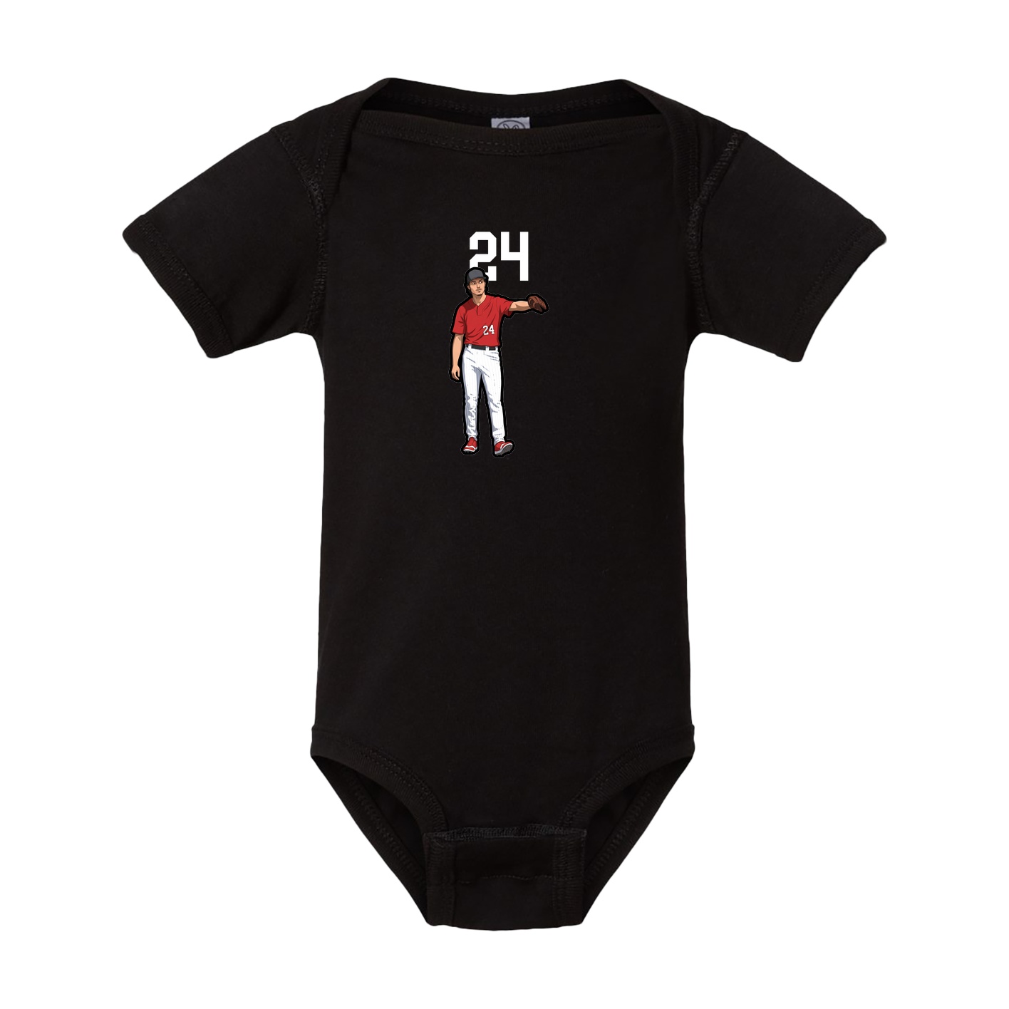 Baby Onesie — Number Top in Black