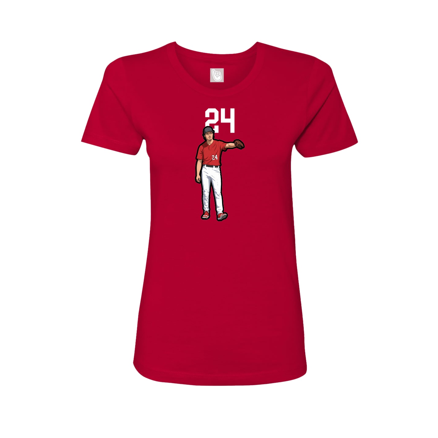 Womens Tee — Number Top in Red