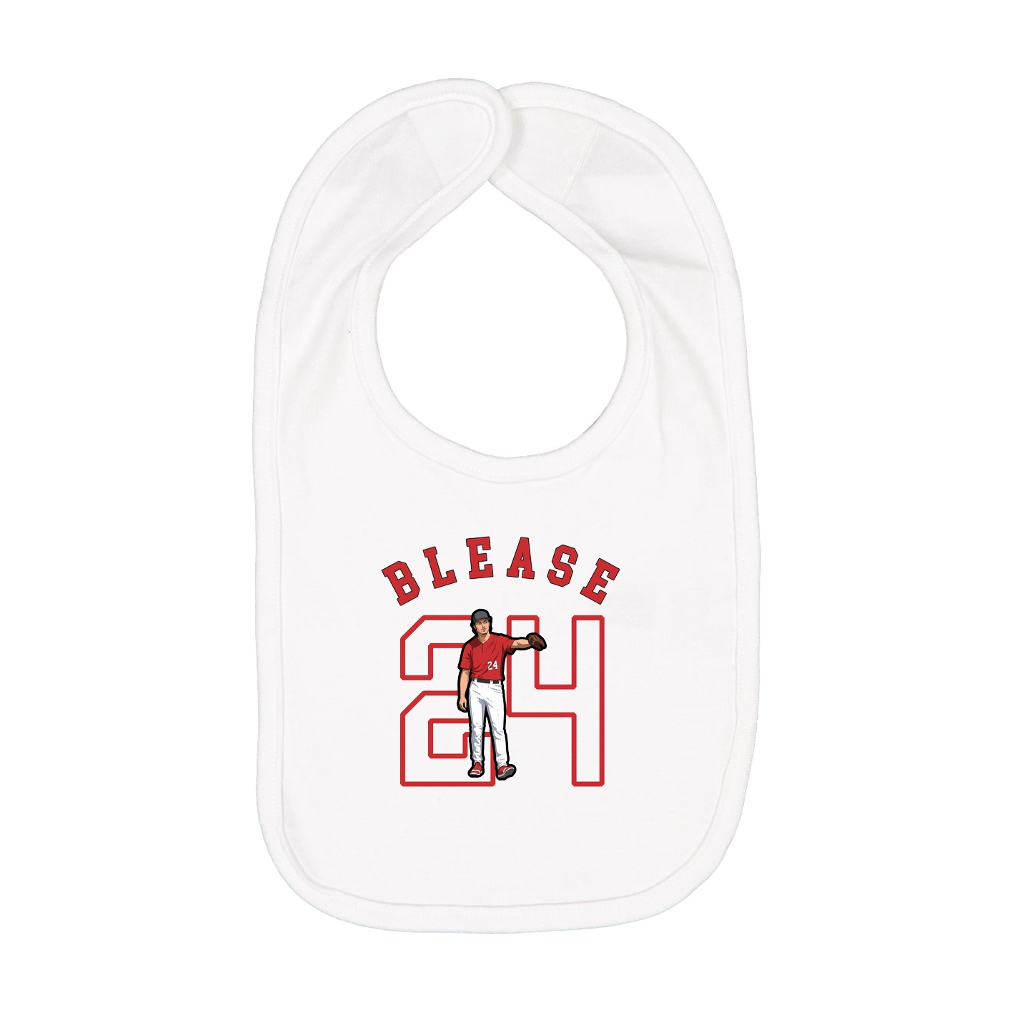 Infant Bib — Shirsey Arch in White