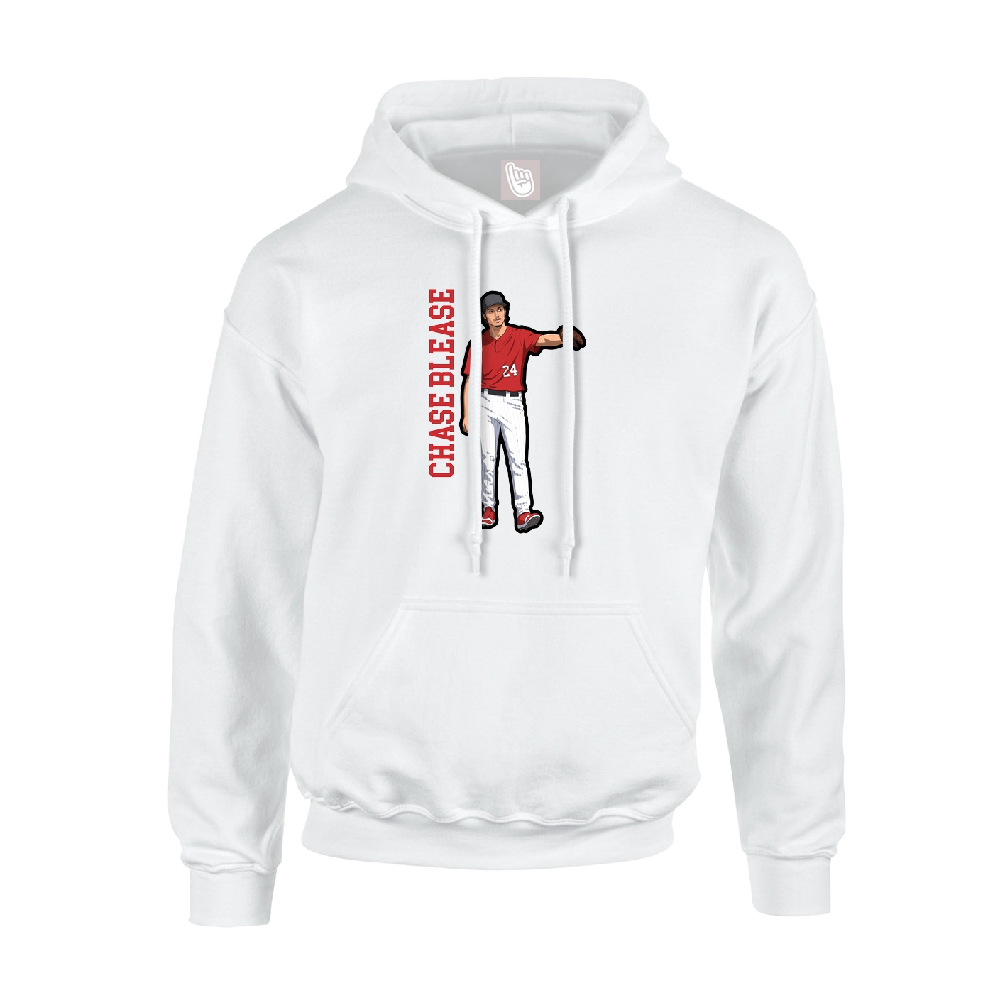 Hoodie — Name Vertical in White