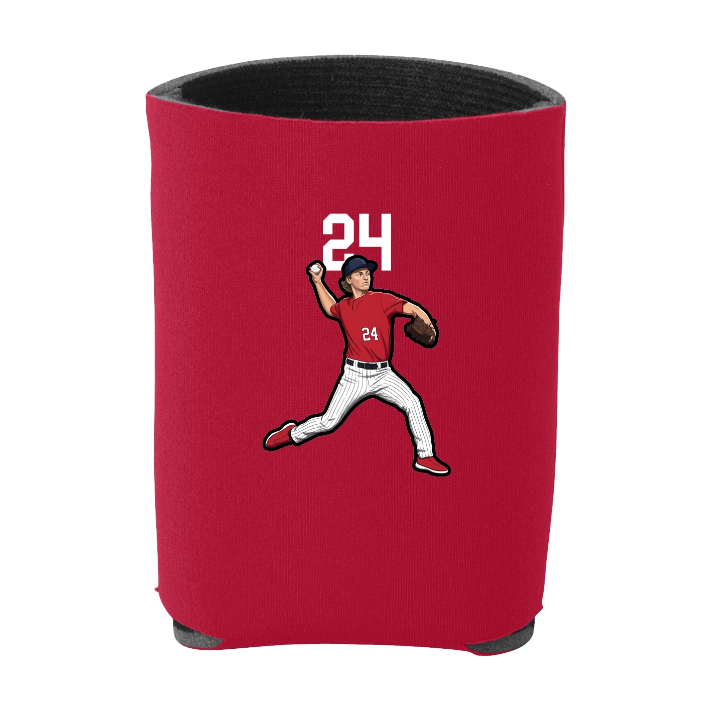 Can Holder — Number Top in Red