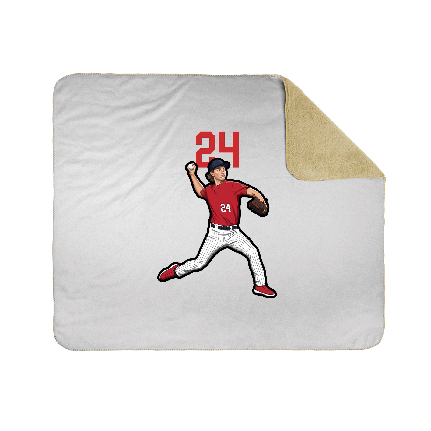 Throw Blanket — Number Top in White
