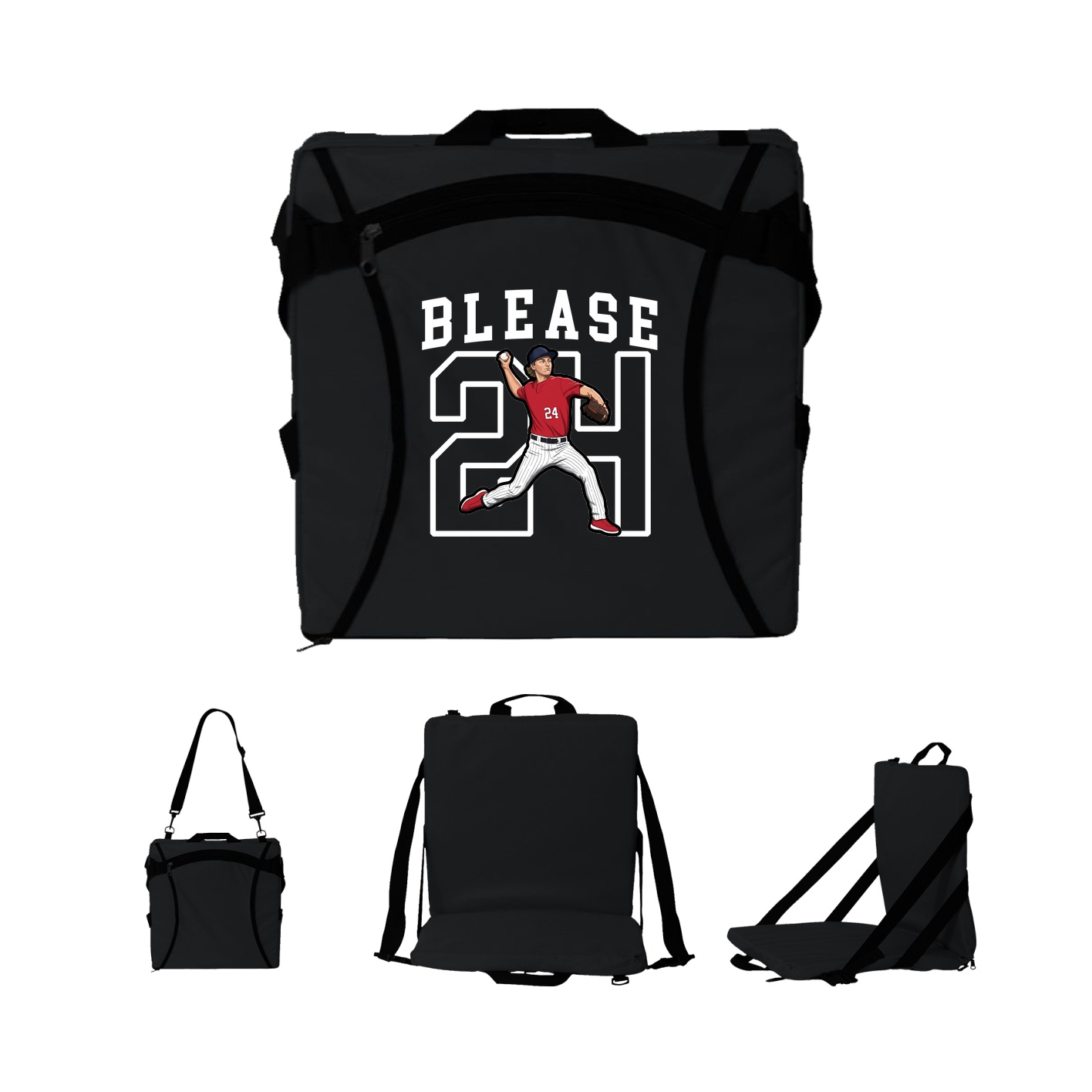 Folding Stadium Seat — Shirsey in Black