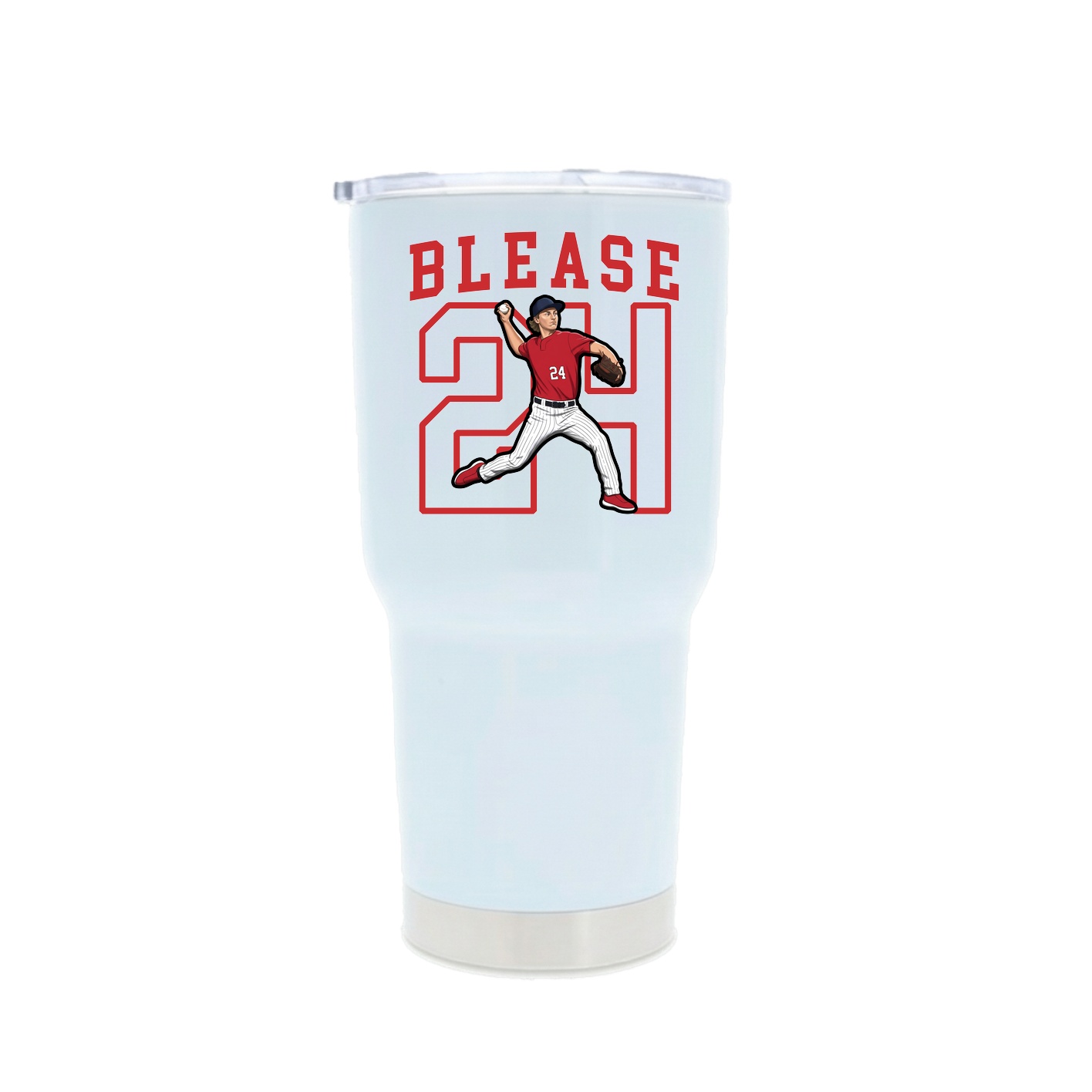 30oz Stainless Steel Tumbler — Shirsey in White