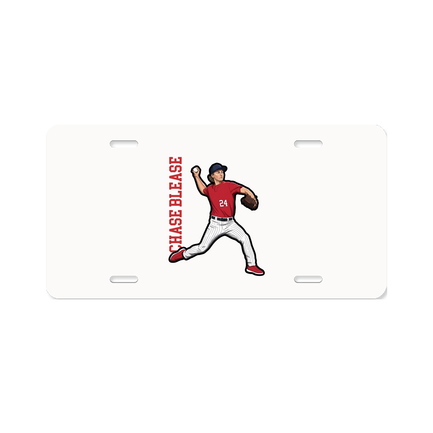 License Plate — Name Vertical in Classic