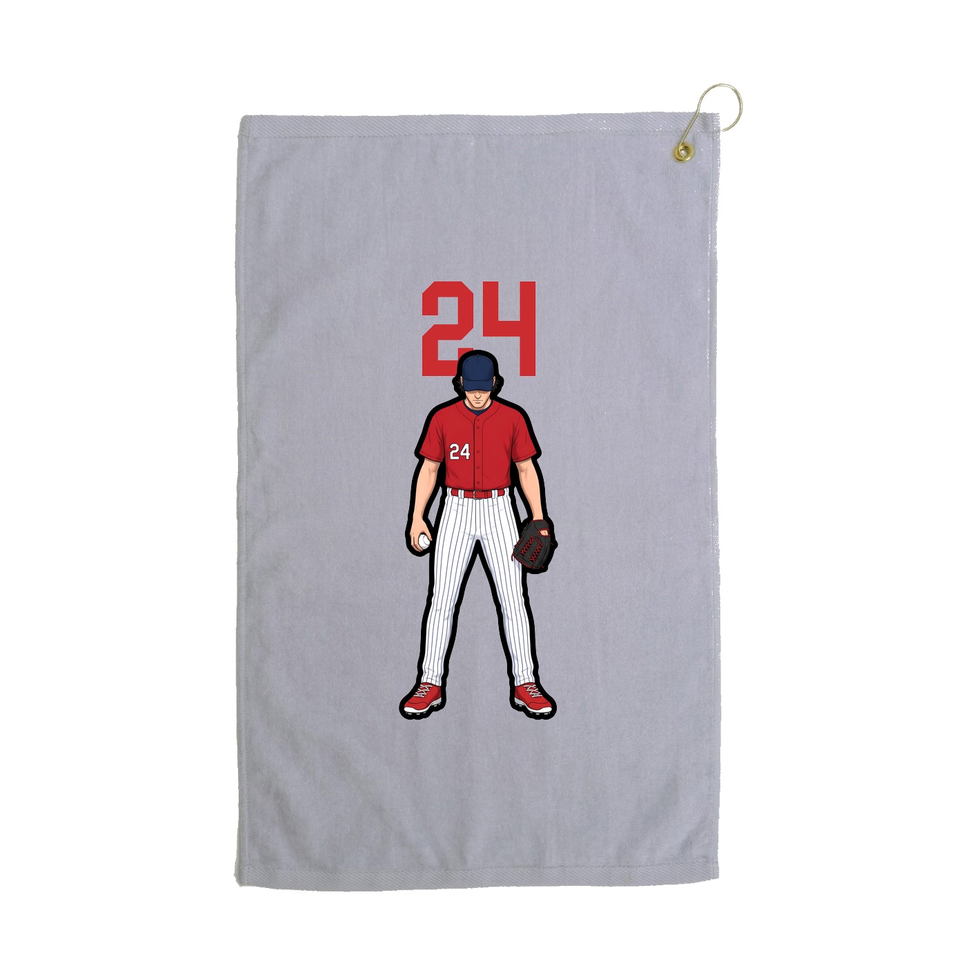 Golf Towel — Number Top in Grey