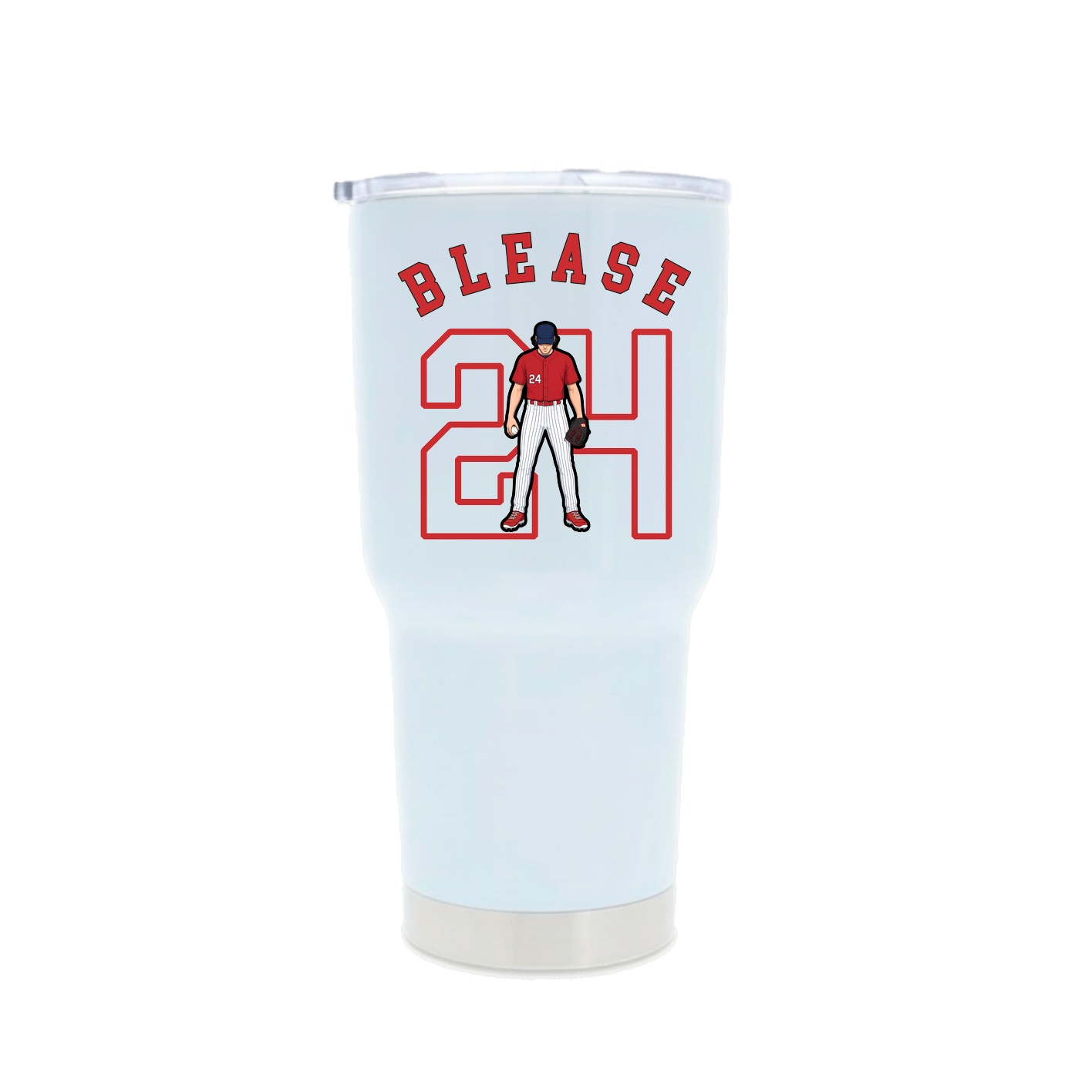 30oz Stainless Steel Tumbler — Shirsey Arch in White
