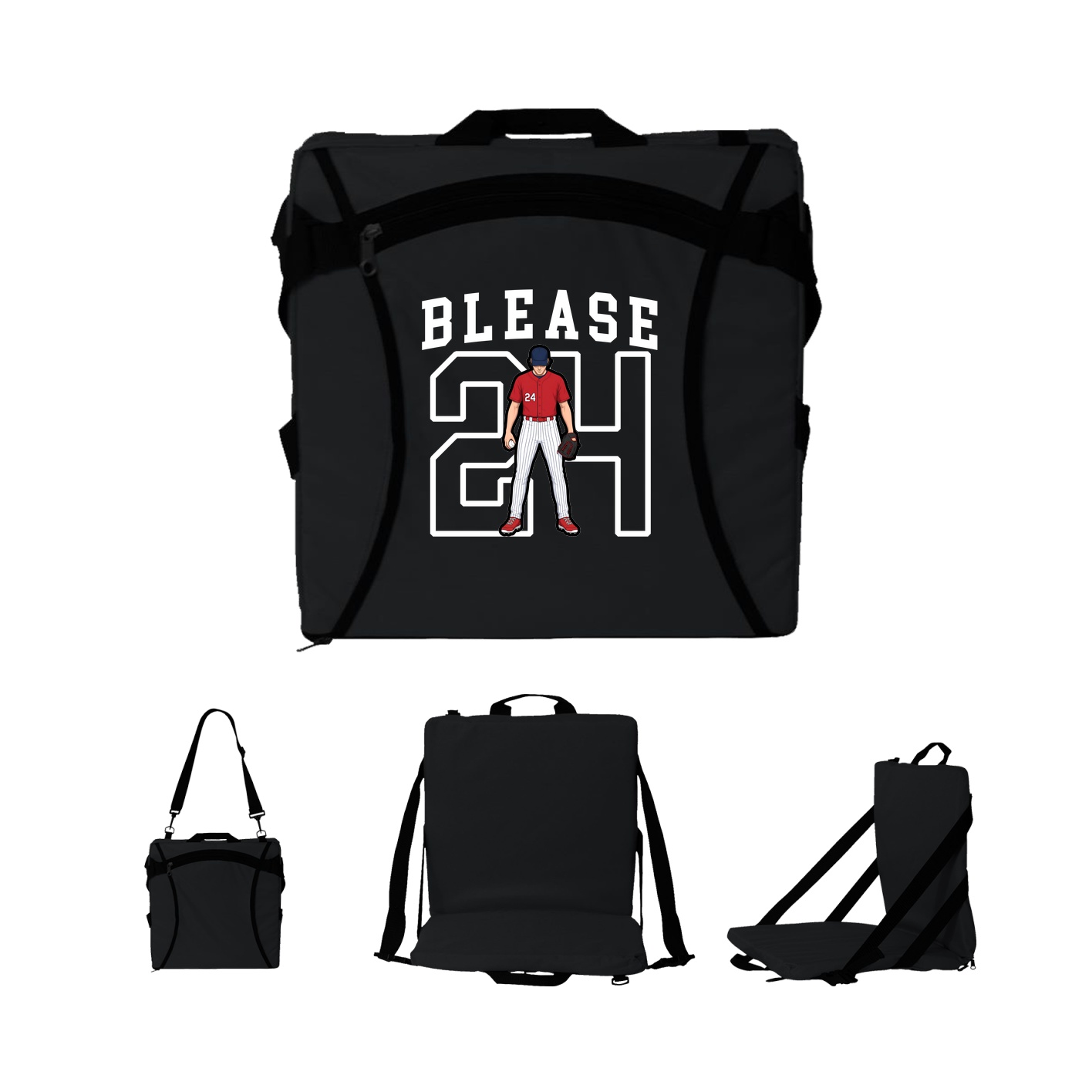 Folding Stadium Seat — Shirsey in Black